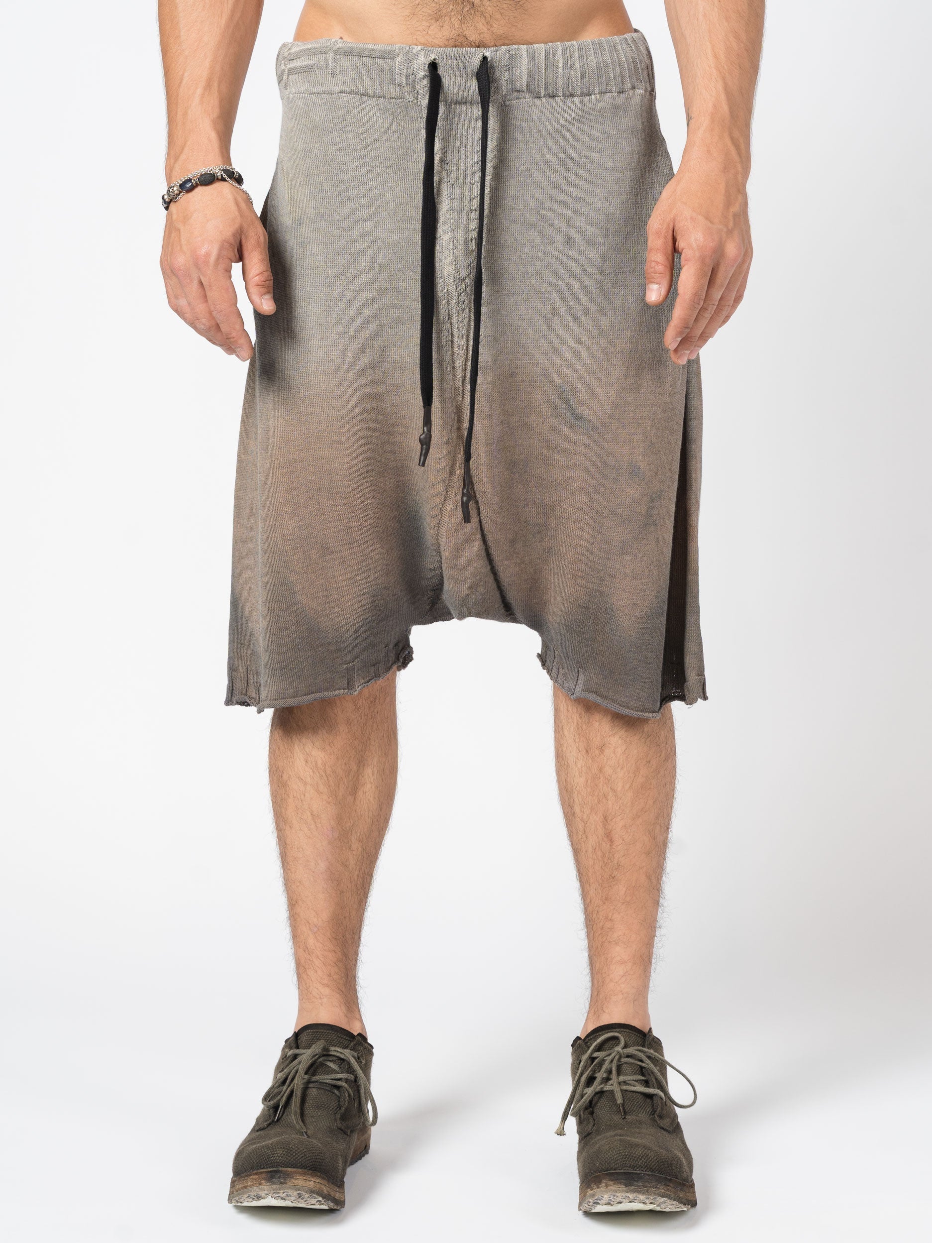 Knit Drop-Crotch Shorts