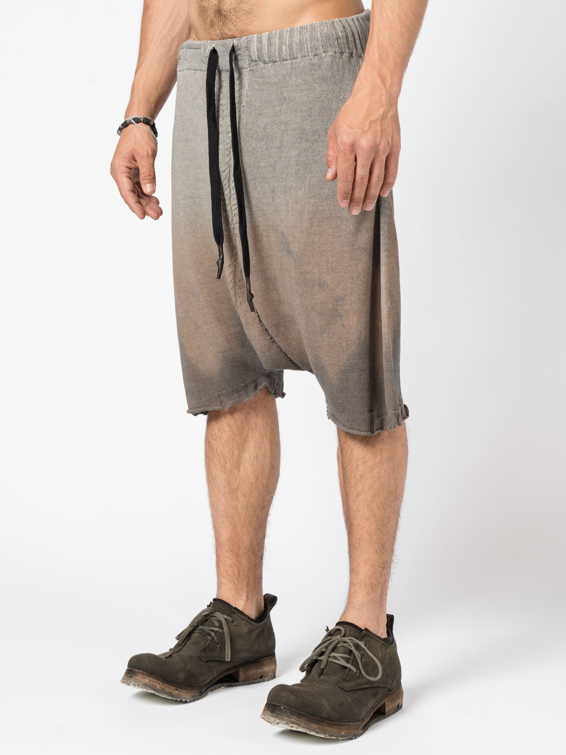 Knit Drop-Crotch Shorts