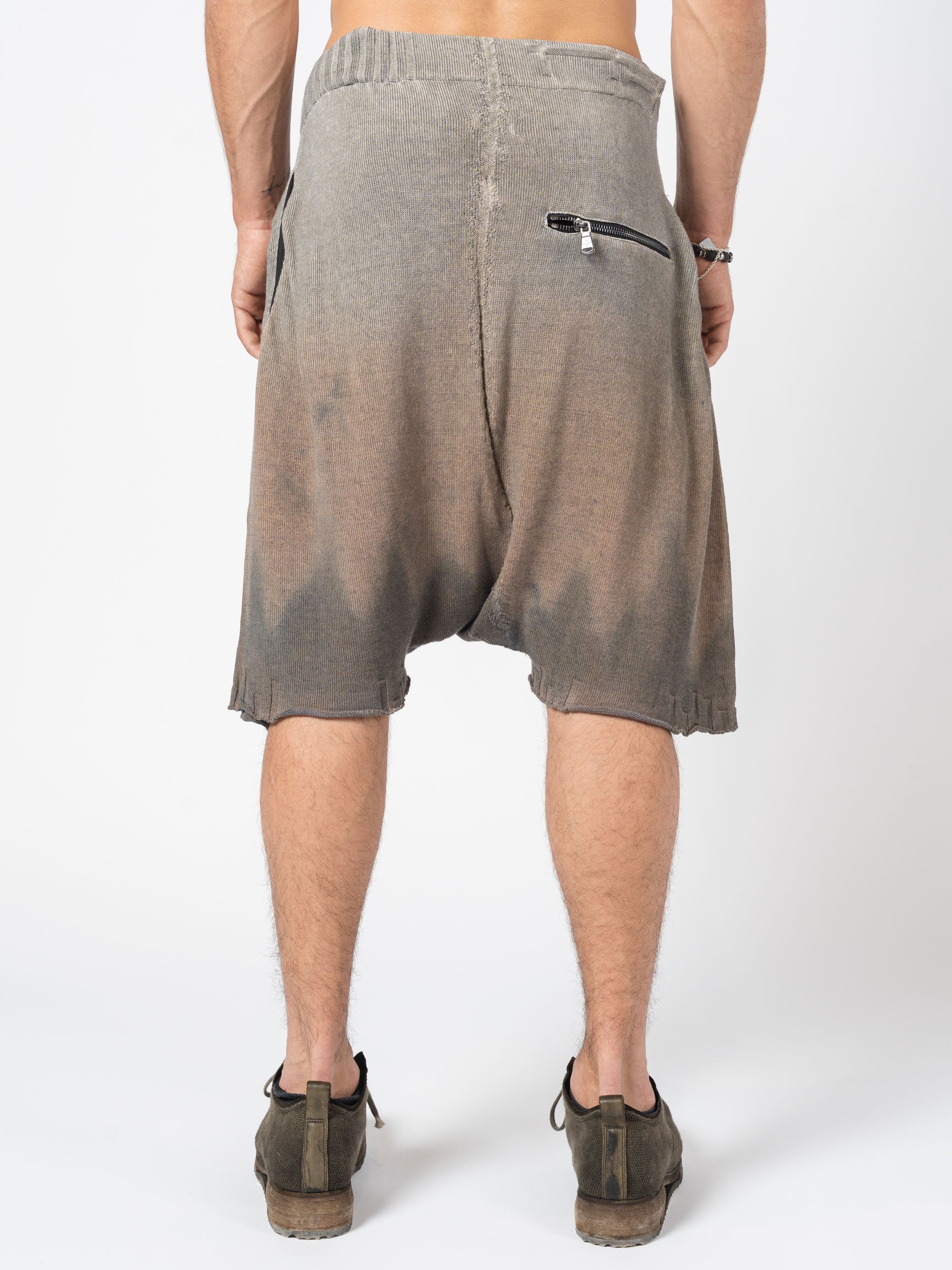 Knit Drop-Crotch Shorts