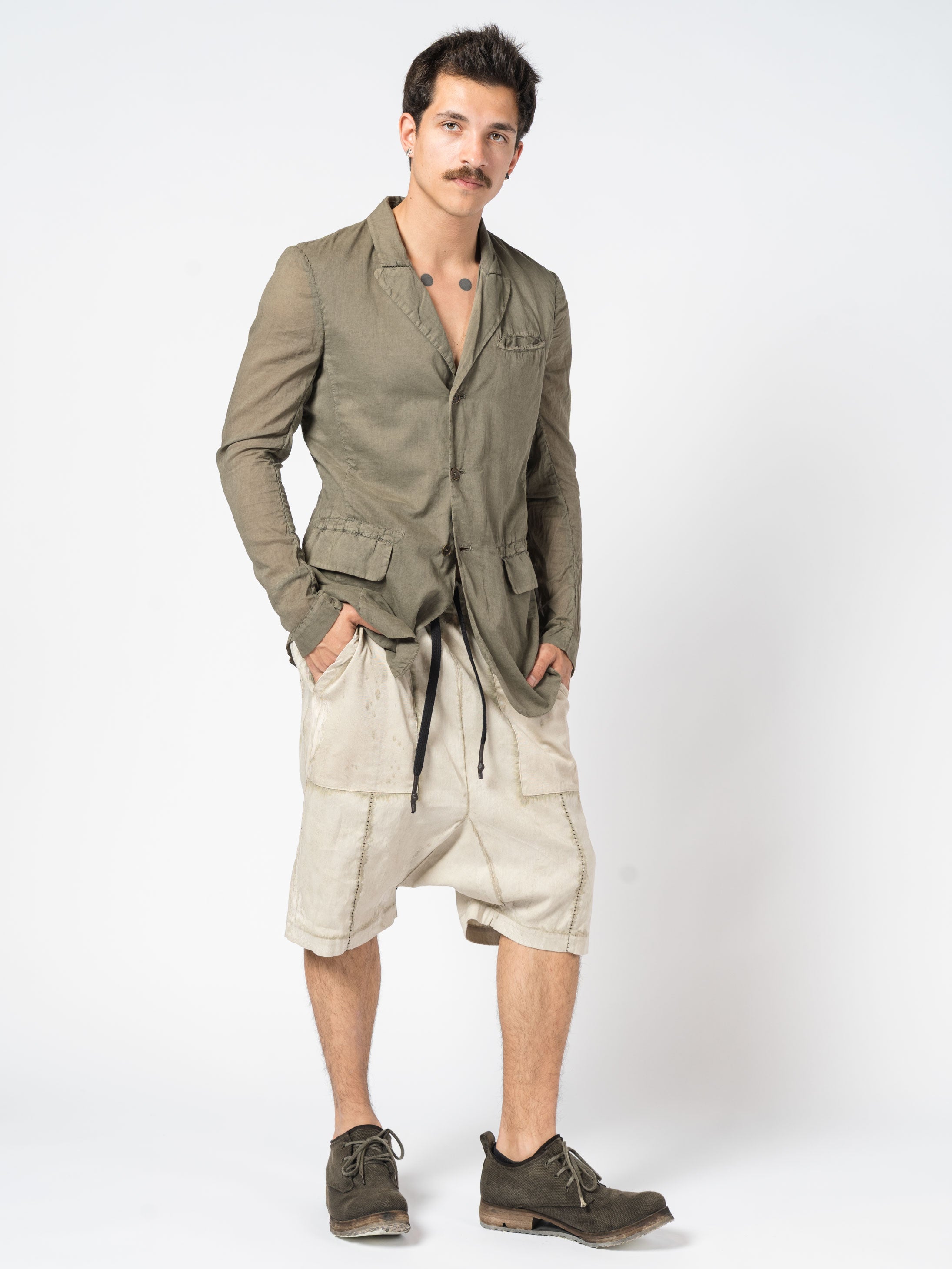 Textured Linen Blend Shorts - INN7
