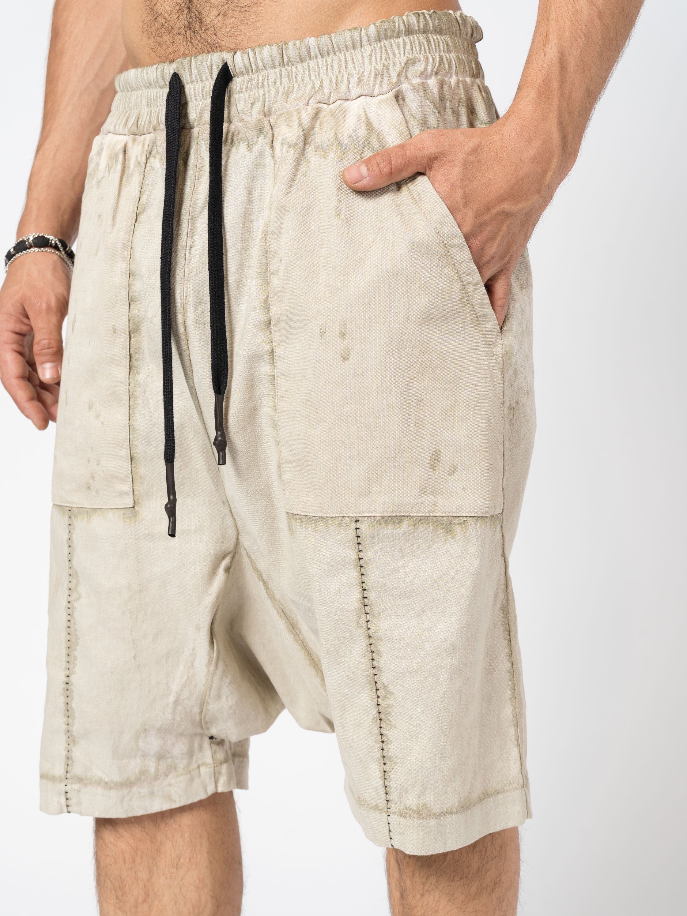 Textured Linen Blend Shorts - INN7