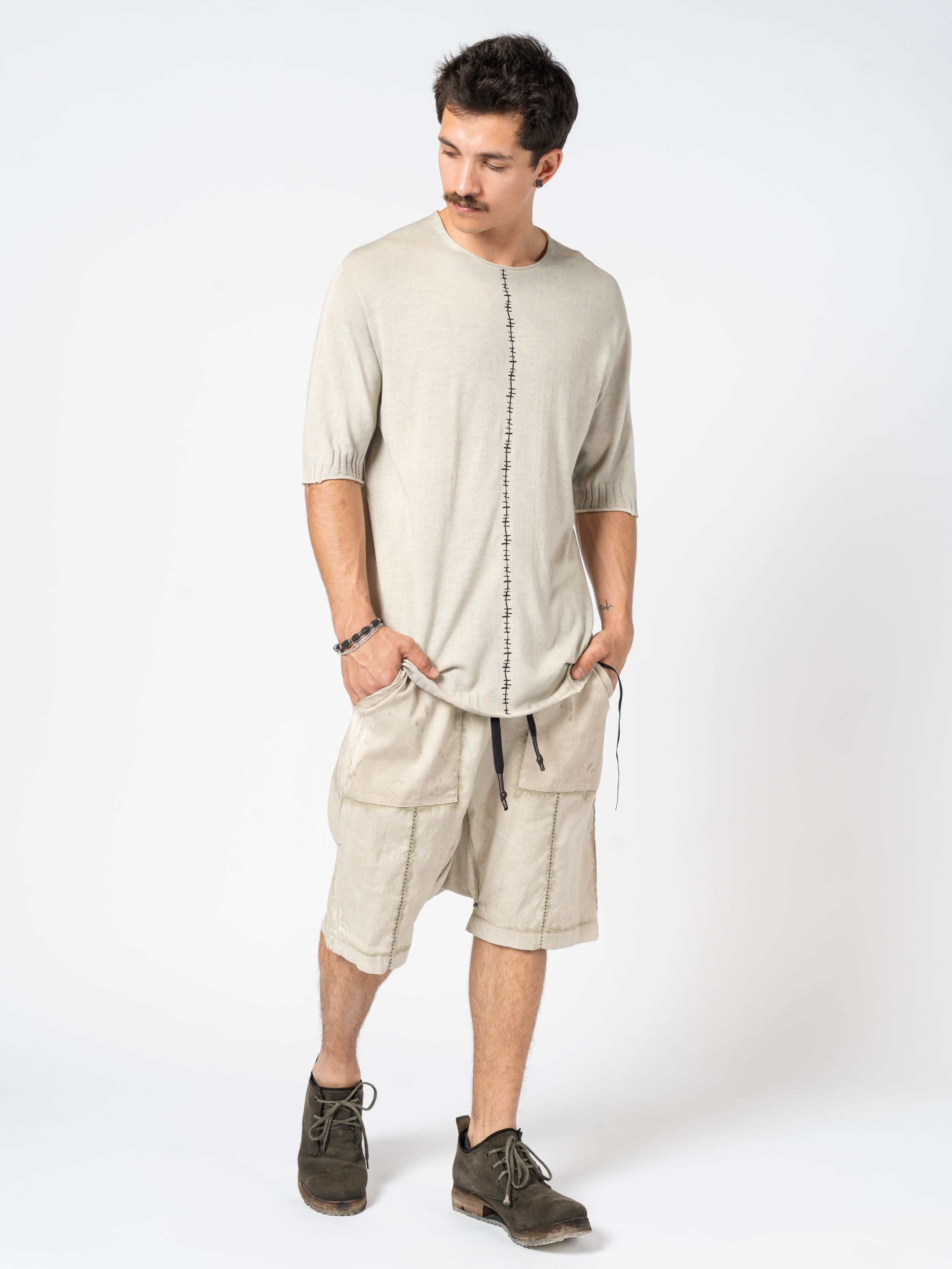 Center Stitch Knit Tee - INN7