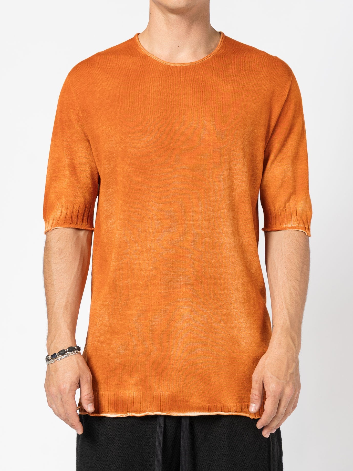 Lightweight Ribbed Knit Tee - INN7