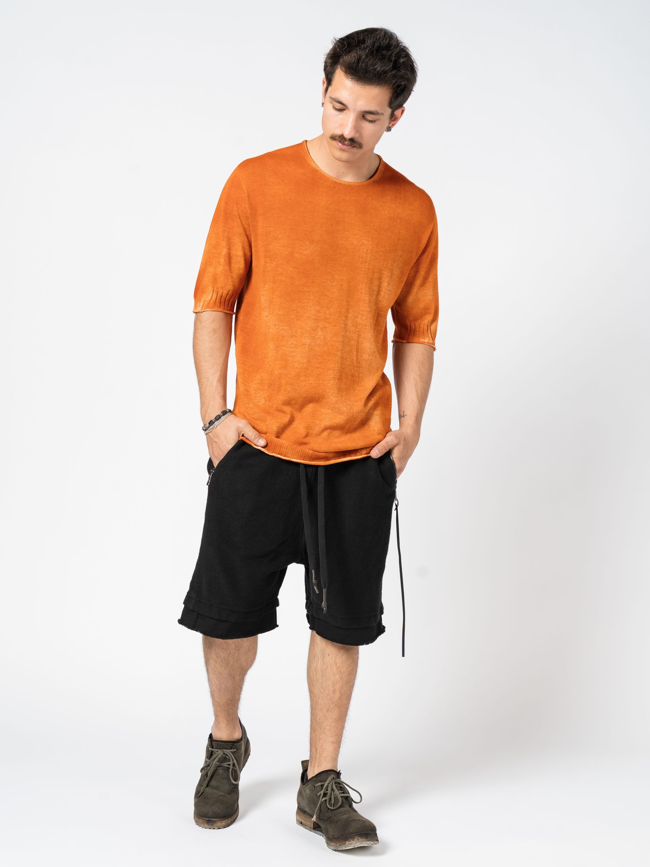 Lightweight Ribbed Knit Tee - INN7