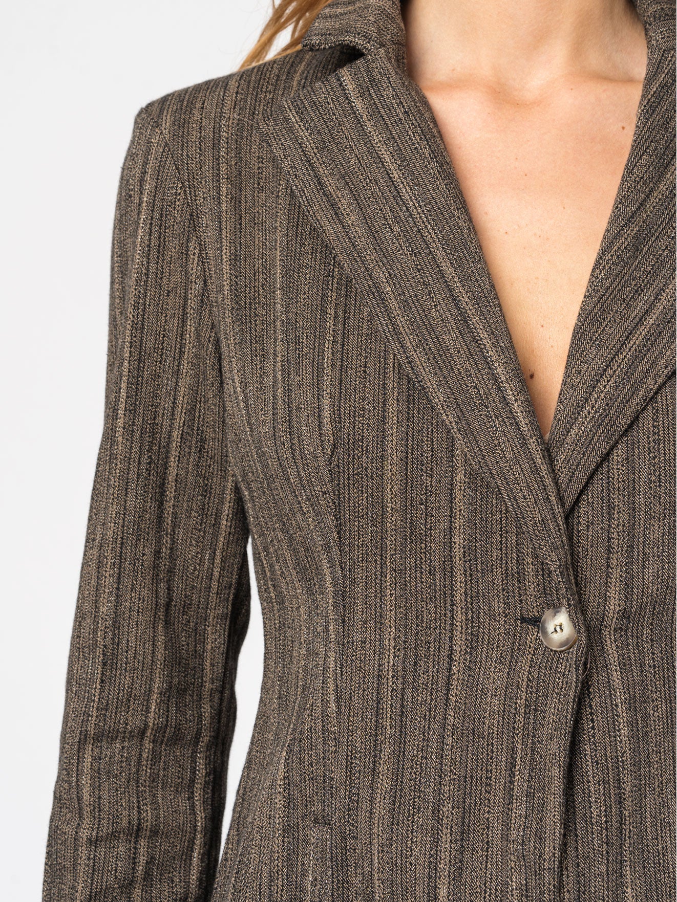 Single-button striped jacket - INN7