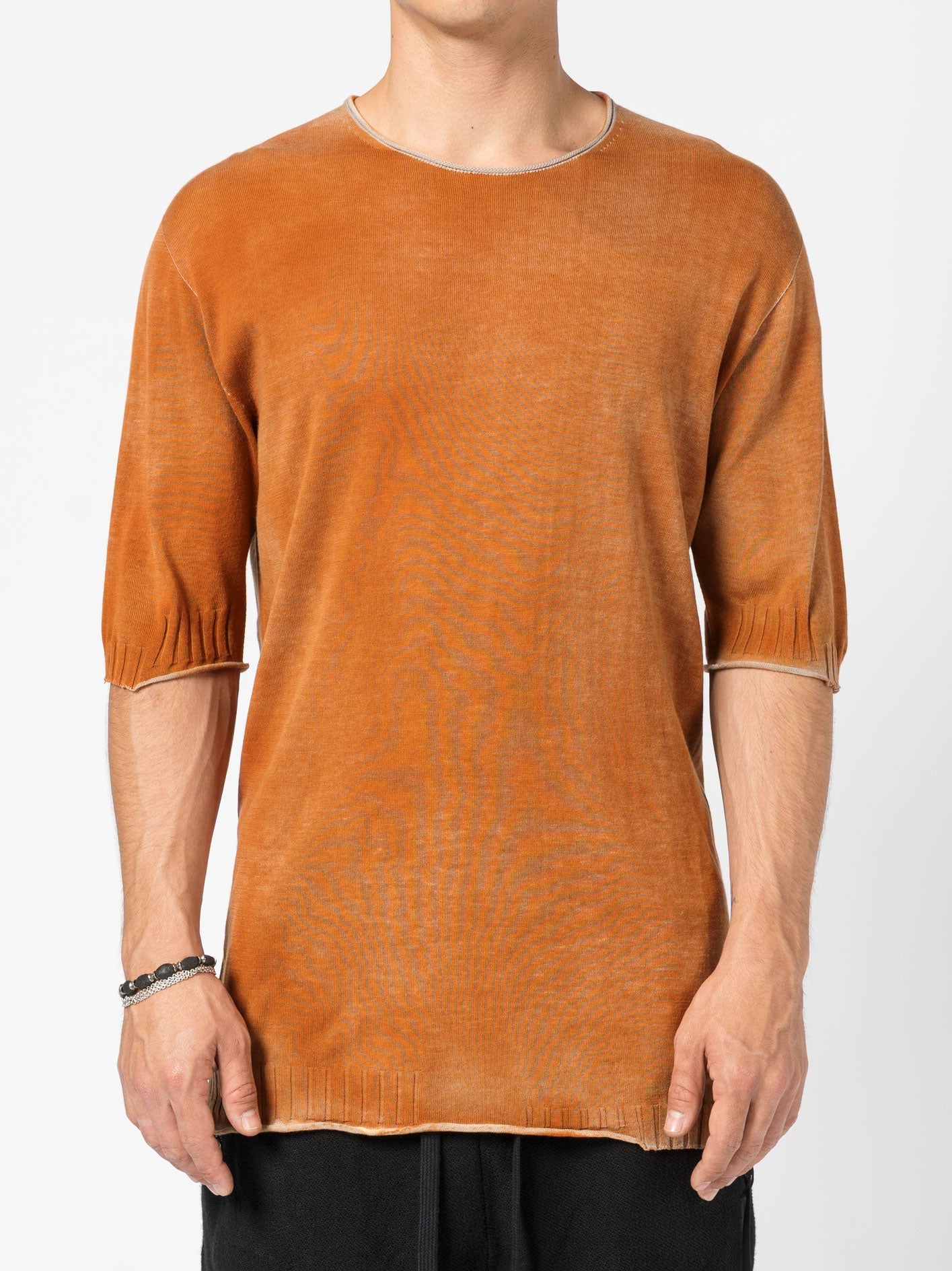 Lightweight Ribbed Knit Tee - INN7