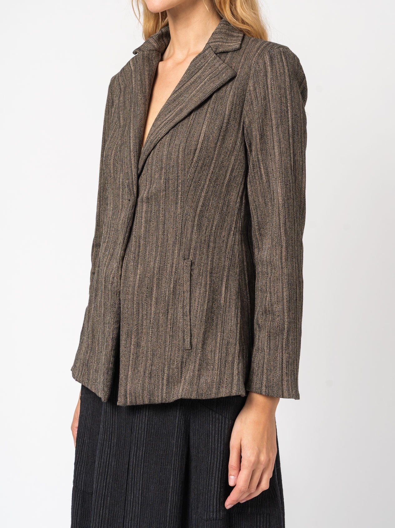 Single-button striped jacket - INN7