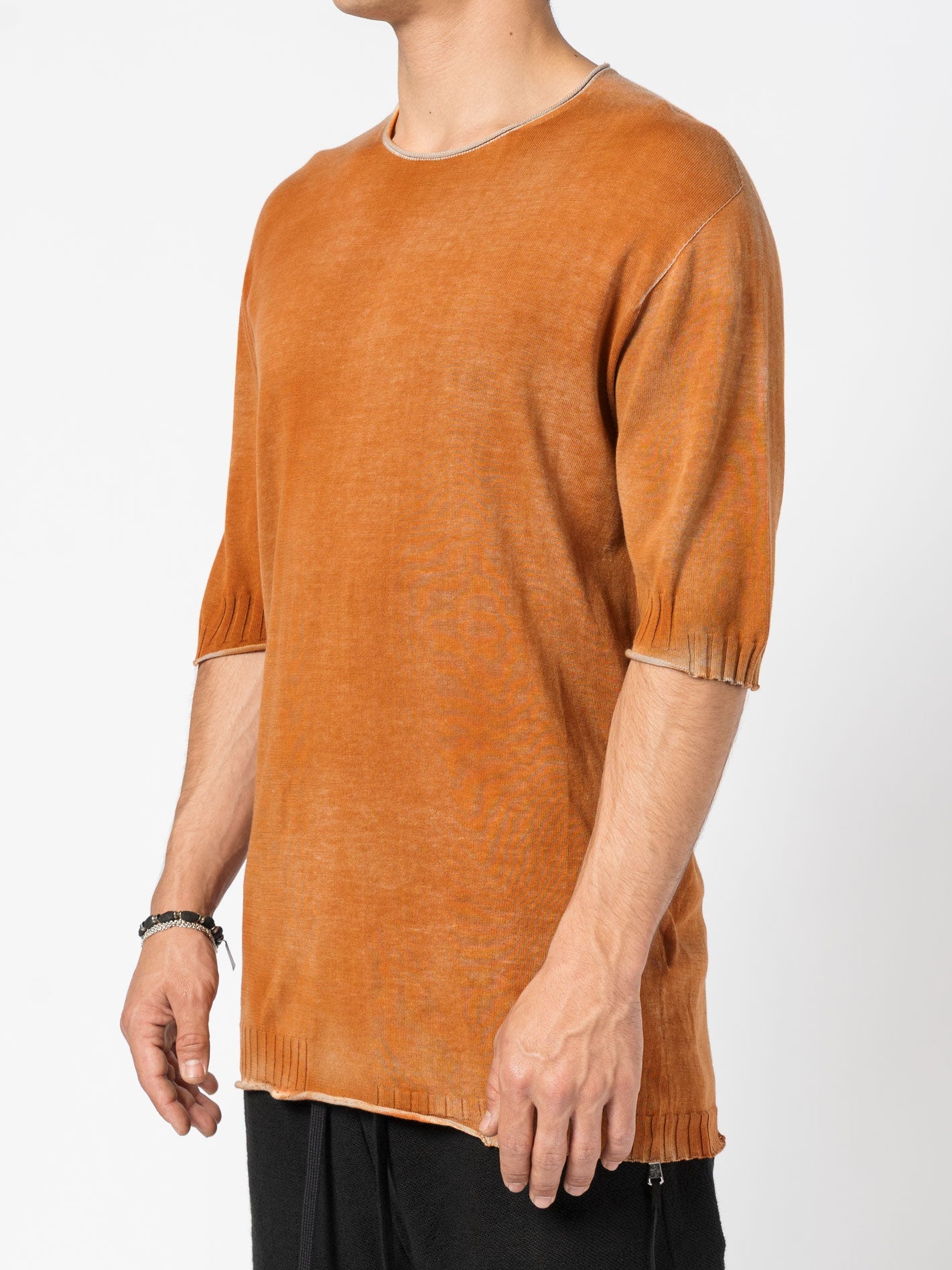 Lightweight Ribbed Knit Tee - INN7