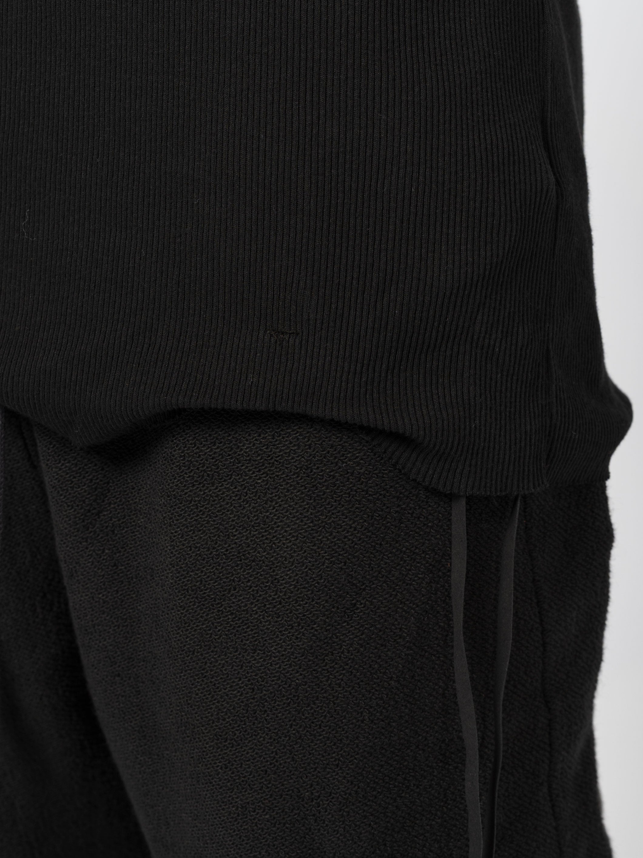 Ribbed Cotton Elongated Tee