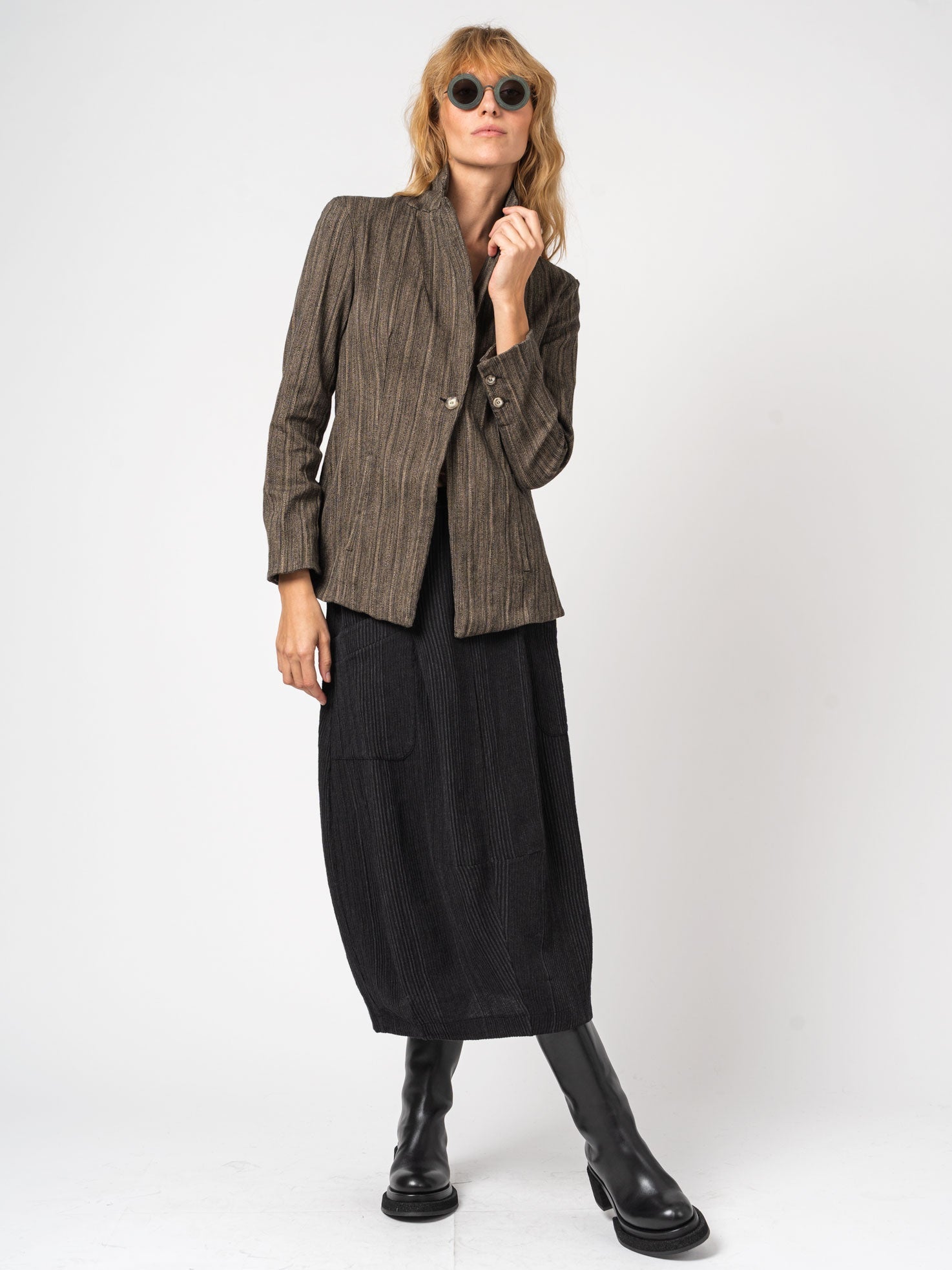 Single-button striped jacket - INN7
