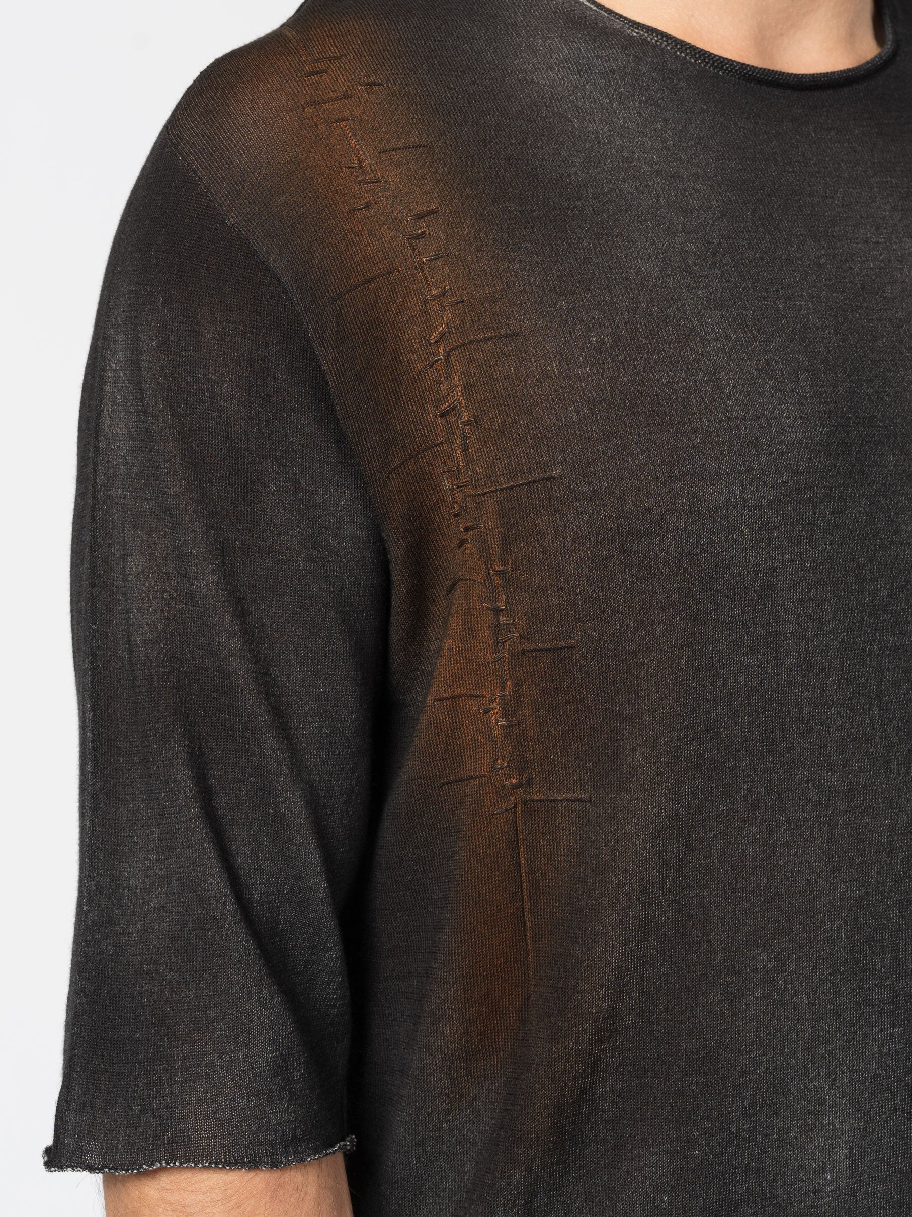 Hand-Dyed Distressed Tee - INN7