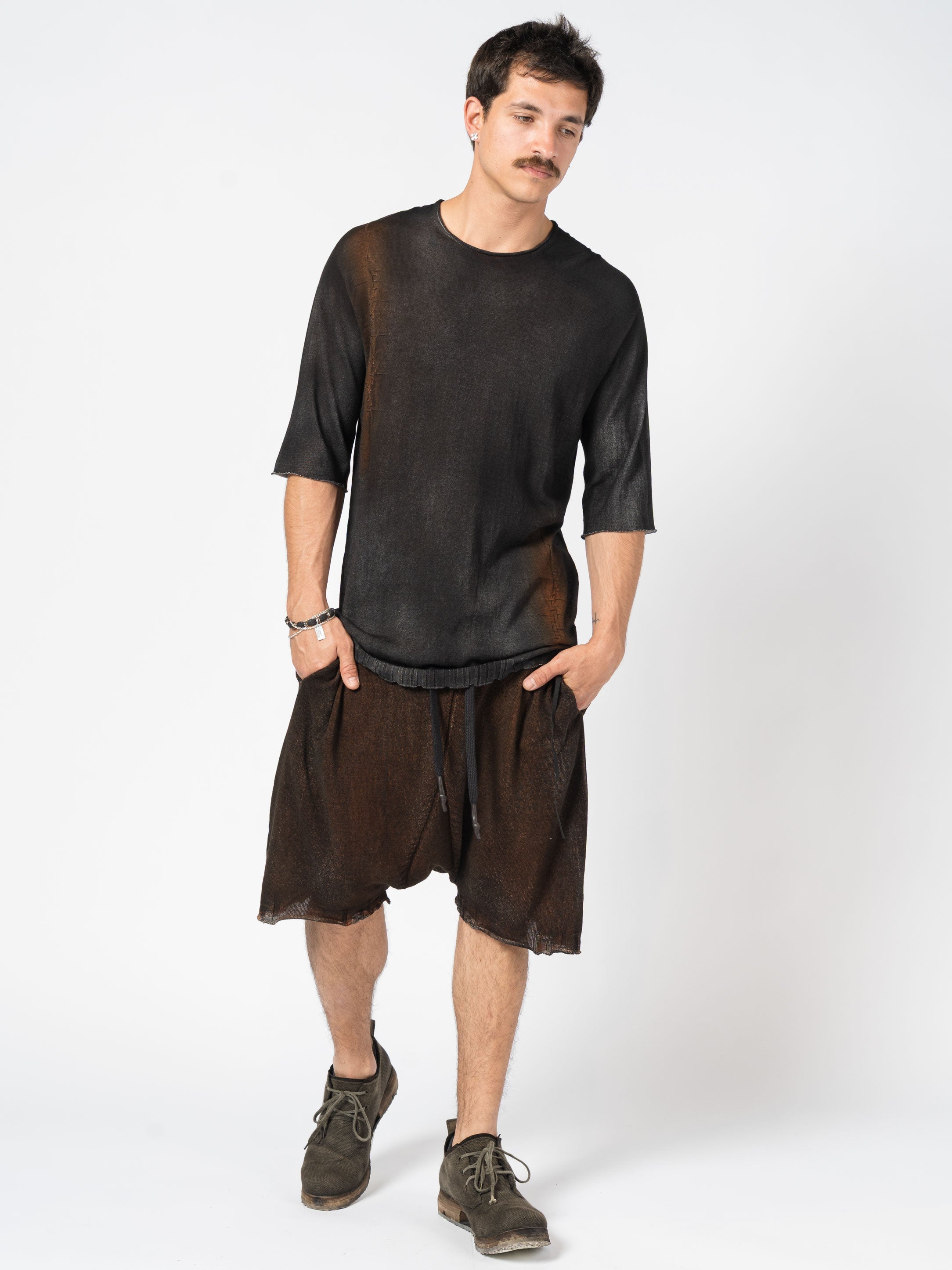 Hand-Dyed Distressed Tee - INN7