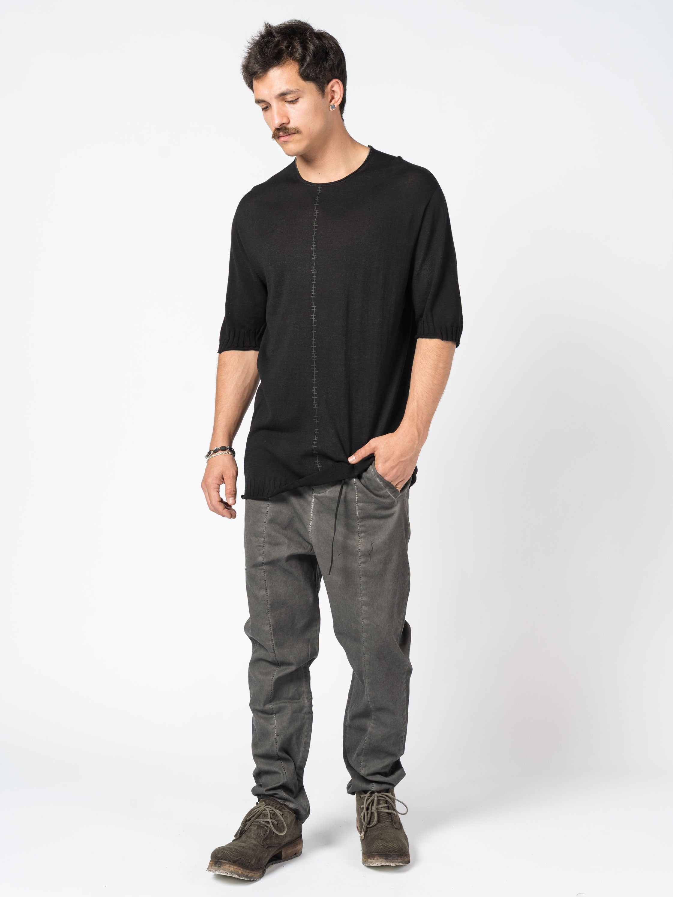 Center Stitch Knit Tee