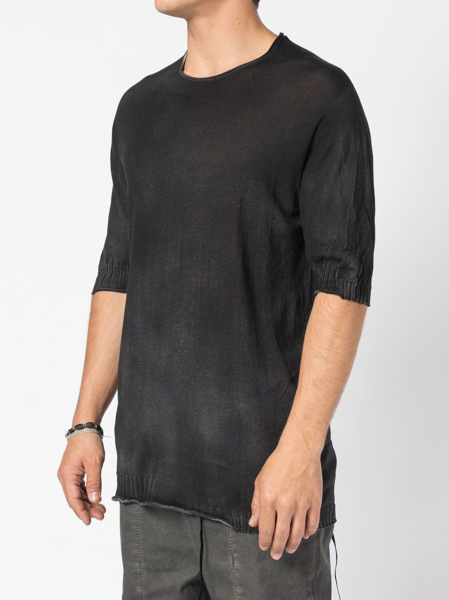 Lightweight Ribbed Knit Tee - INN7