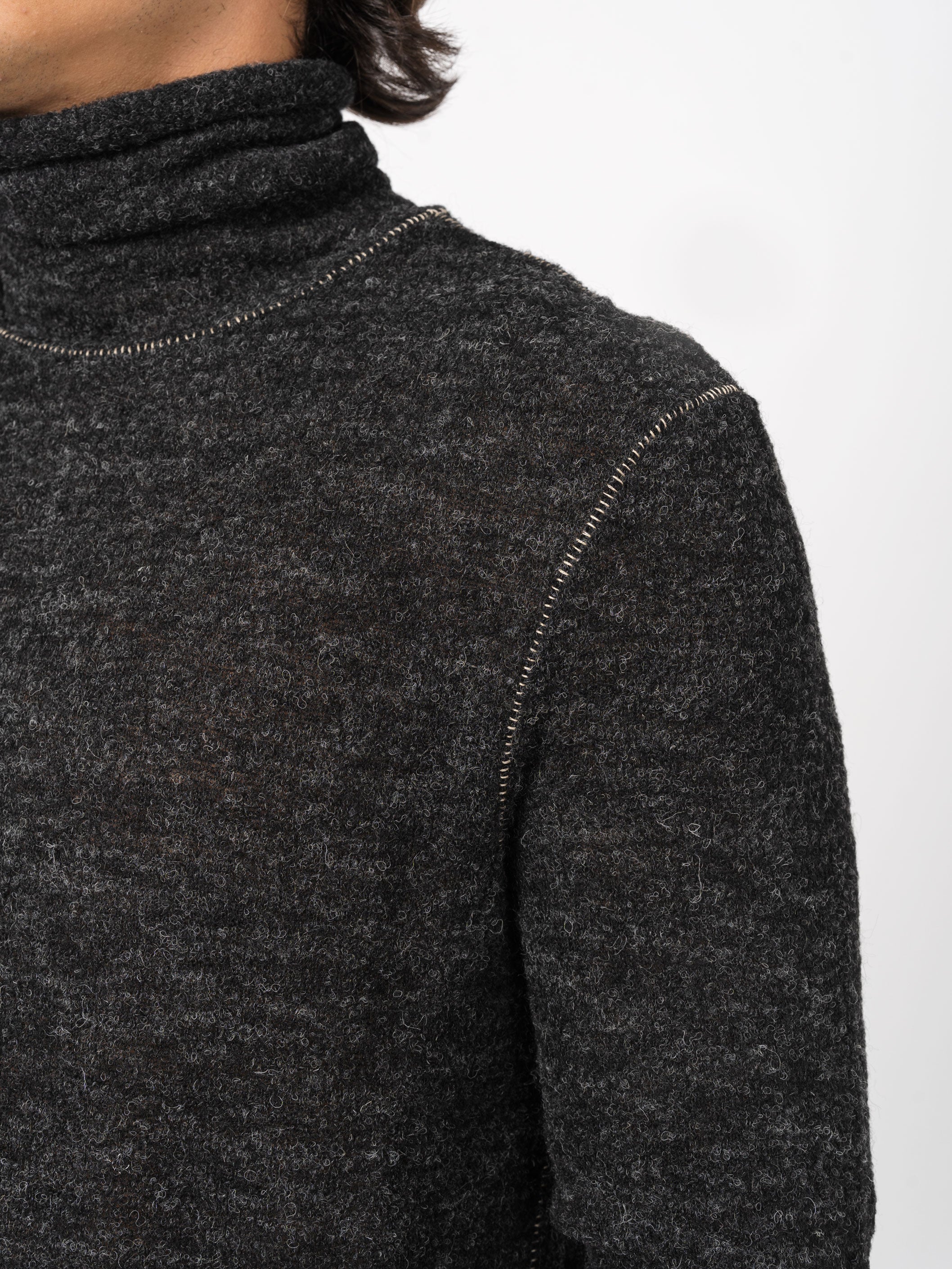 Textured Wool Turtleneck Knit - INN7