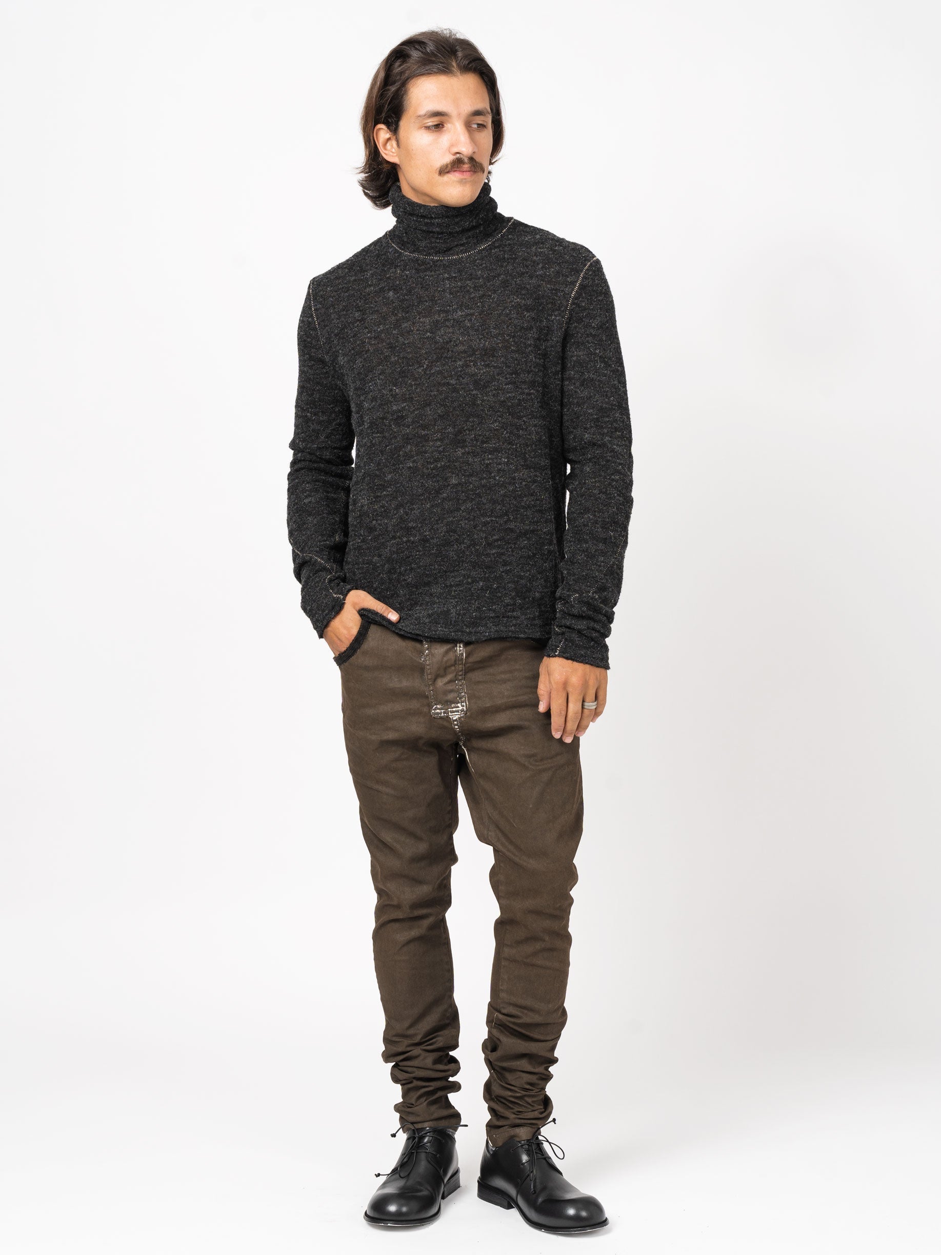 Textured Wool Turtleneck Knit - INN7