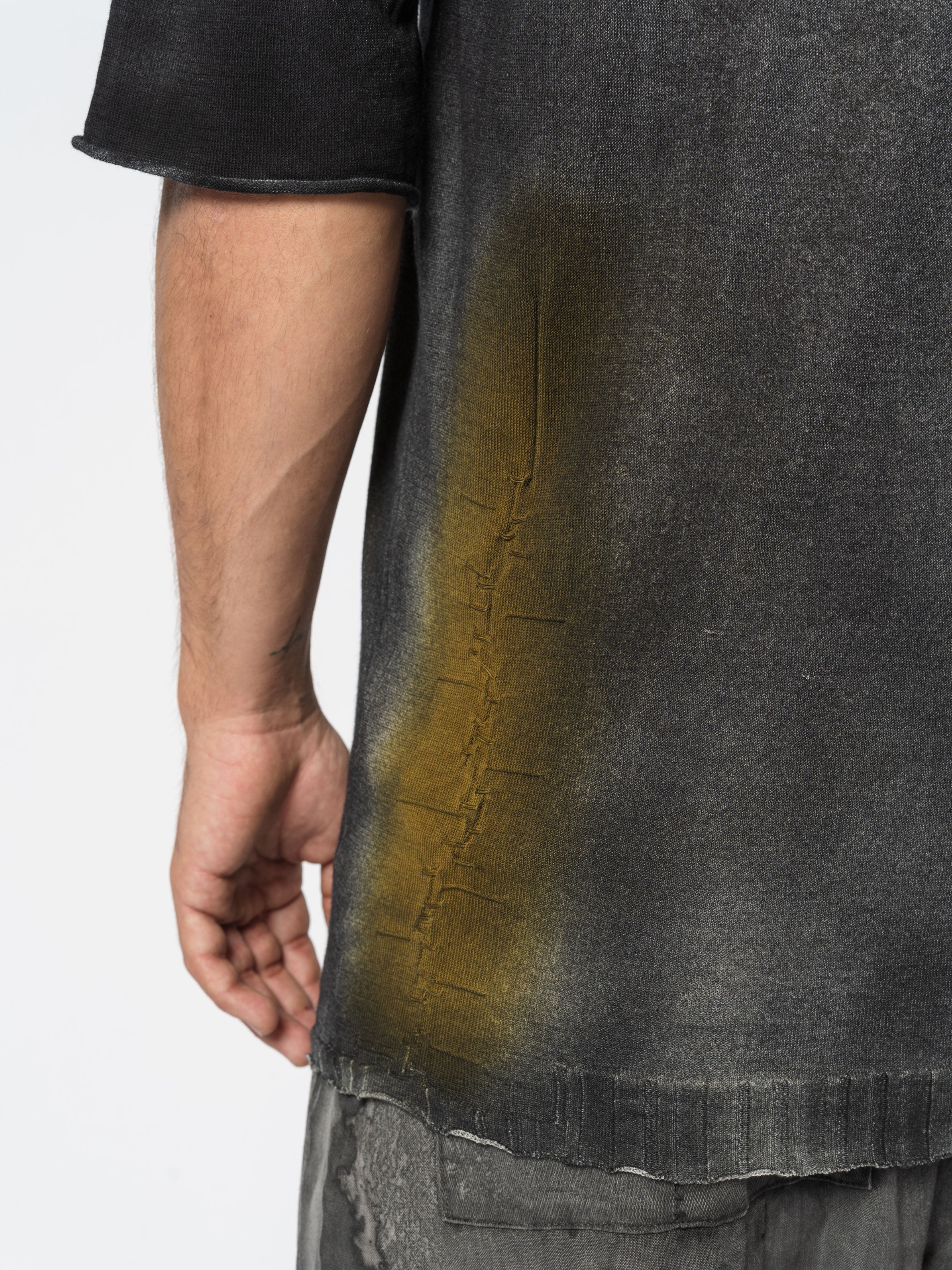 Hand-Dyed Distressed Tee - INN7