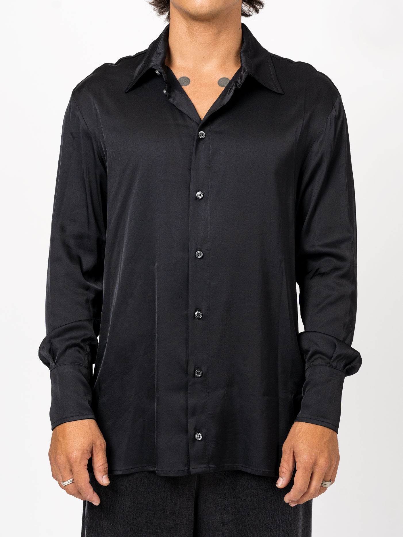 Satin Long Sleeve Shirt - INN7