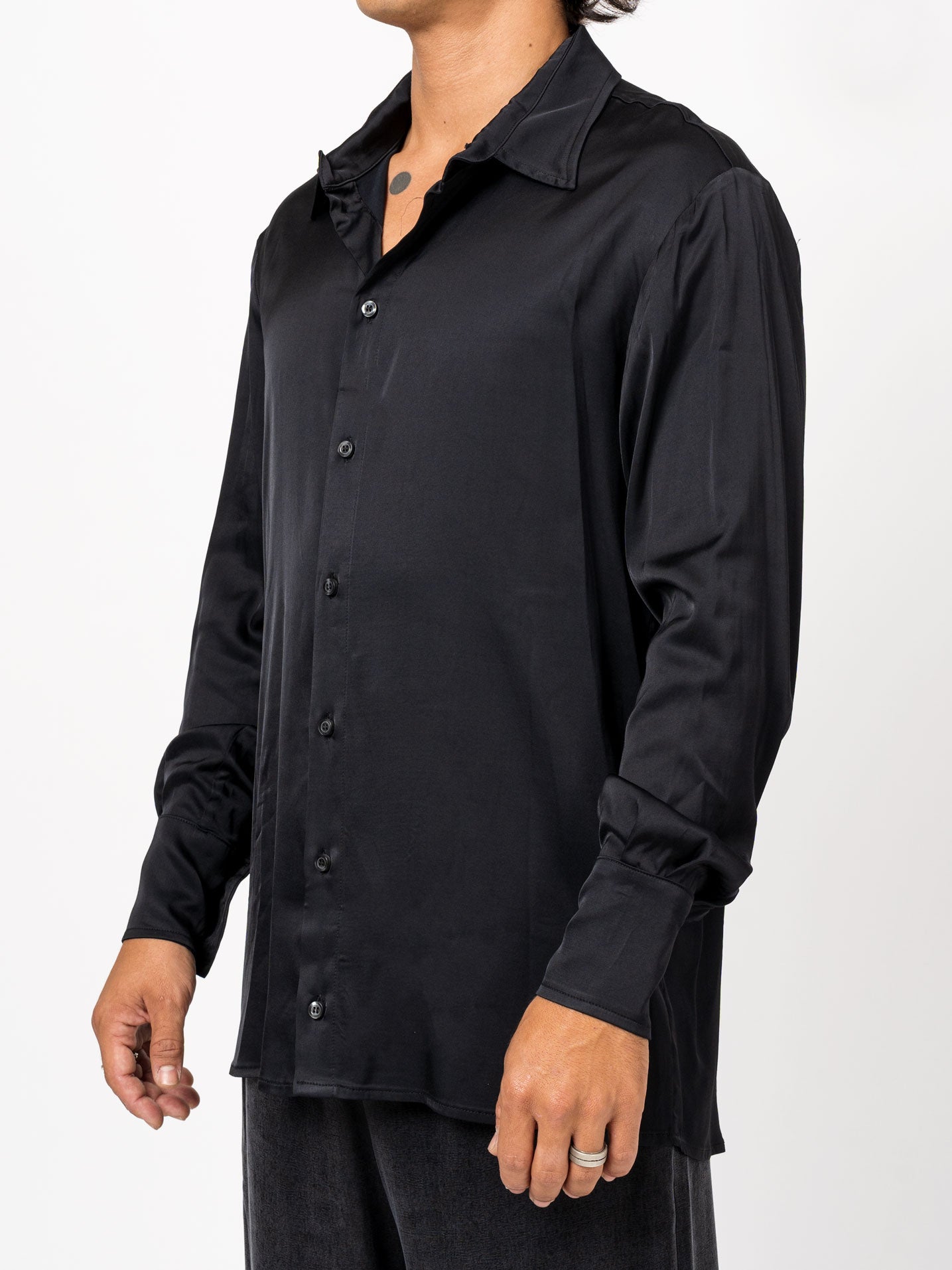 Satin Long Sleeve Shirt - INN7