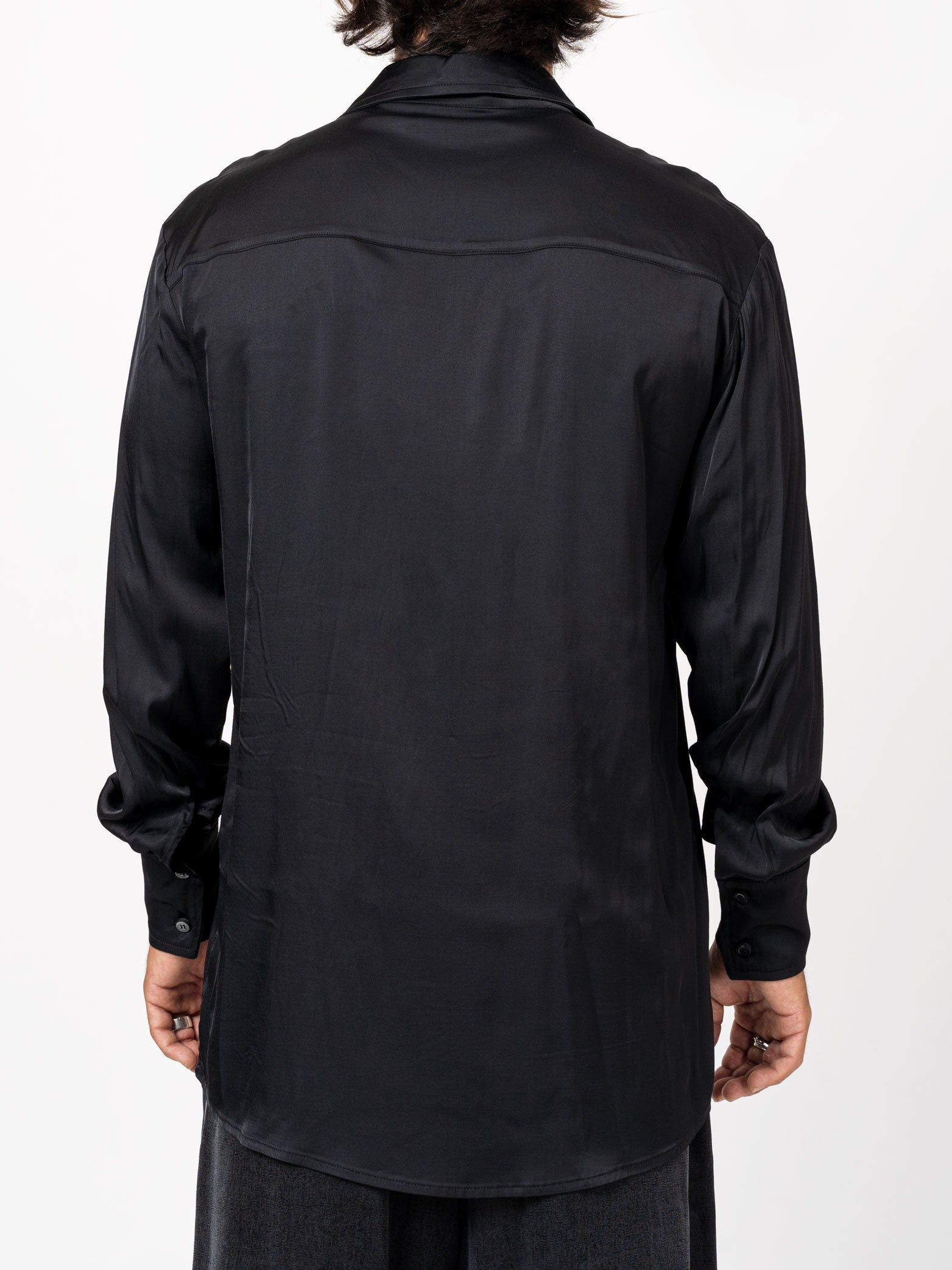 Satin Long Sleeve Shirt - INN7