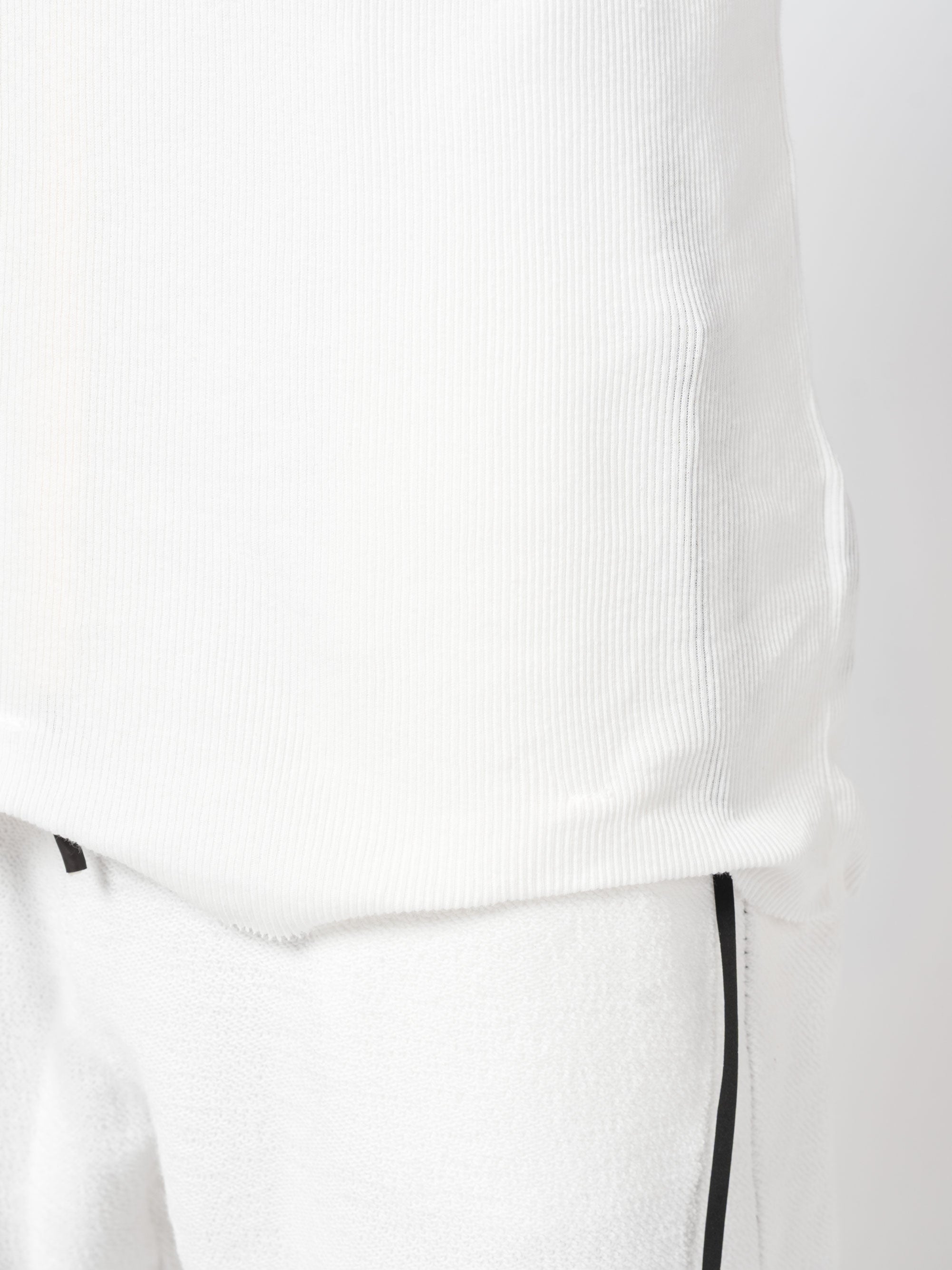 Ribbed Cotton Elongated Tee - INN7