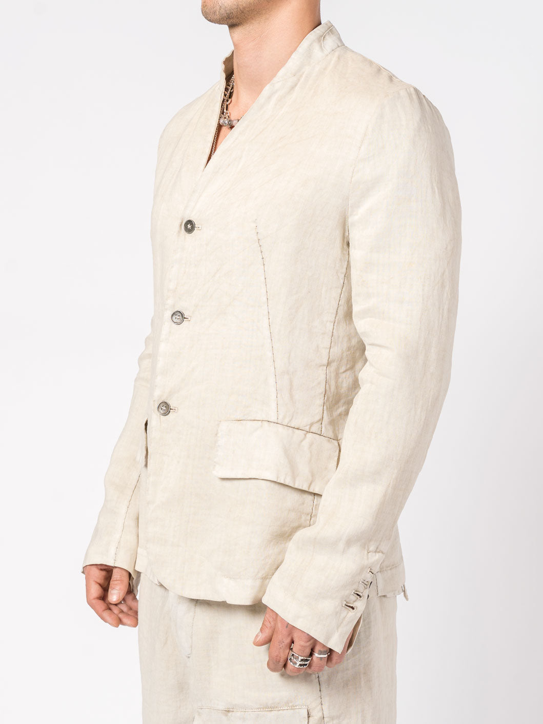 Collarless Structured Jacket - INN7