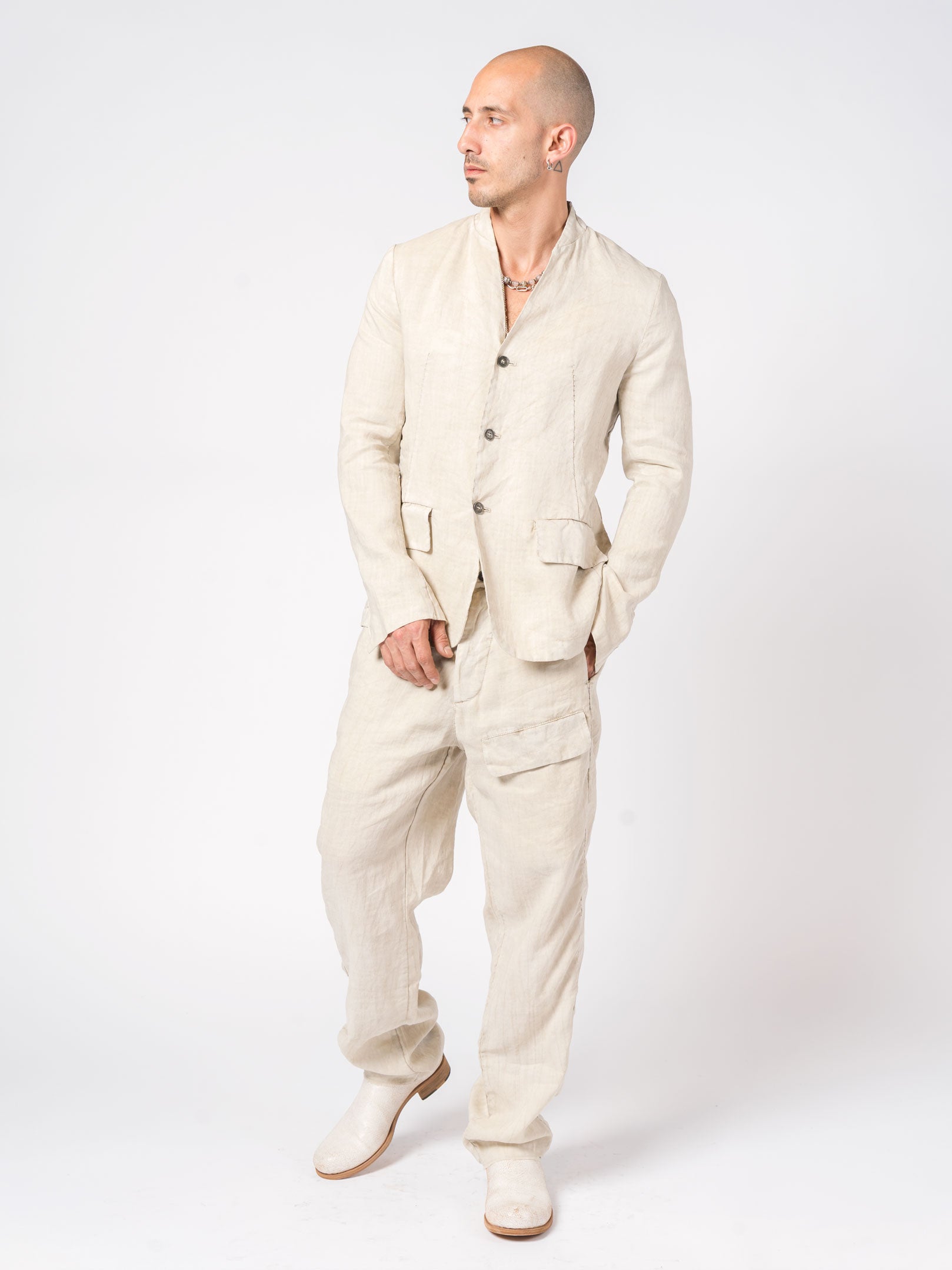 Collarless Structured Jacket - INN7