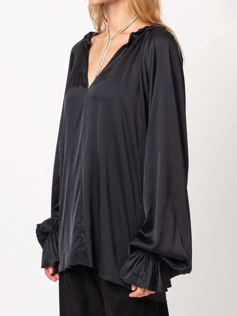 Ruffled V-Neck Blouse - INN7