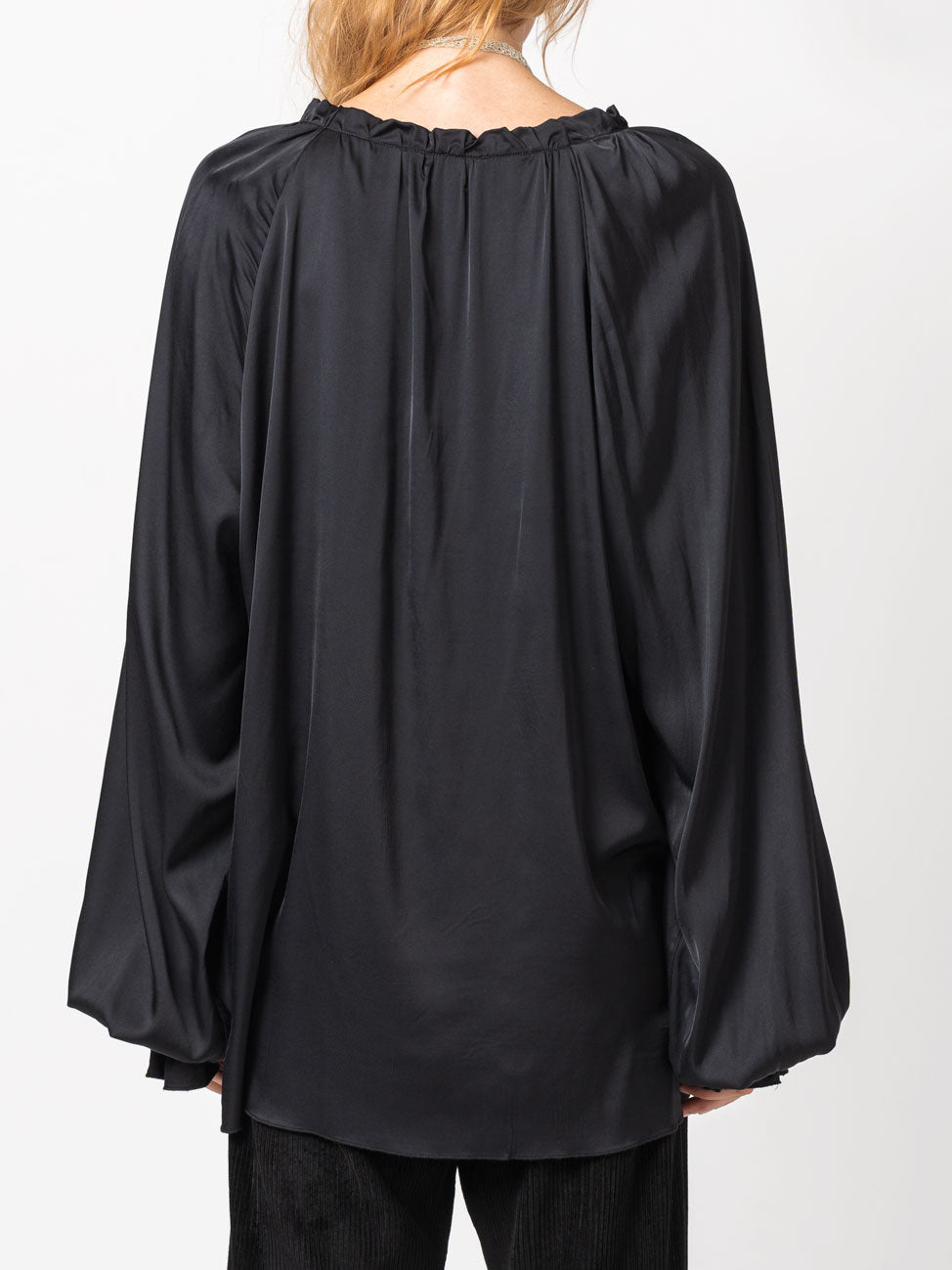 Ruffled V-Neck Blouse - INN7