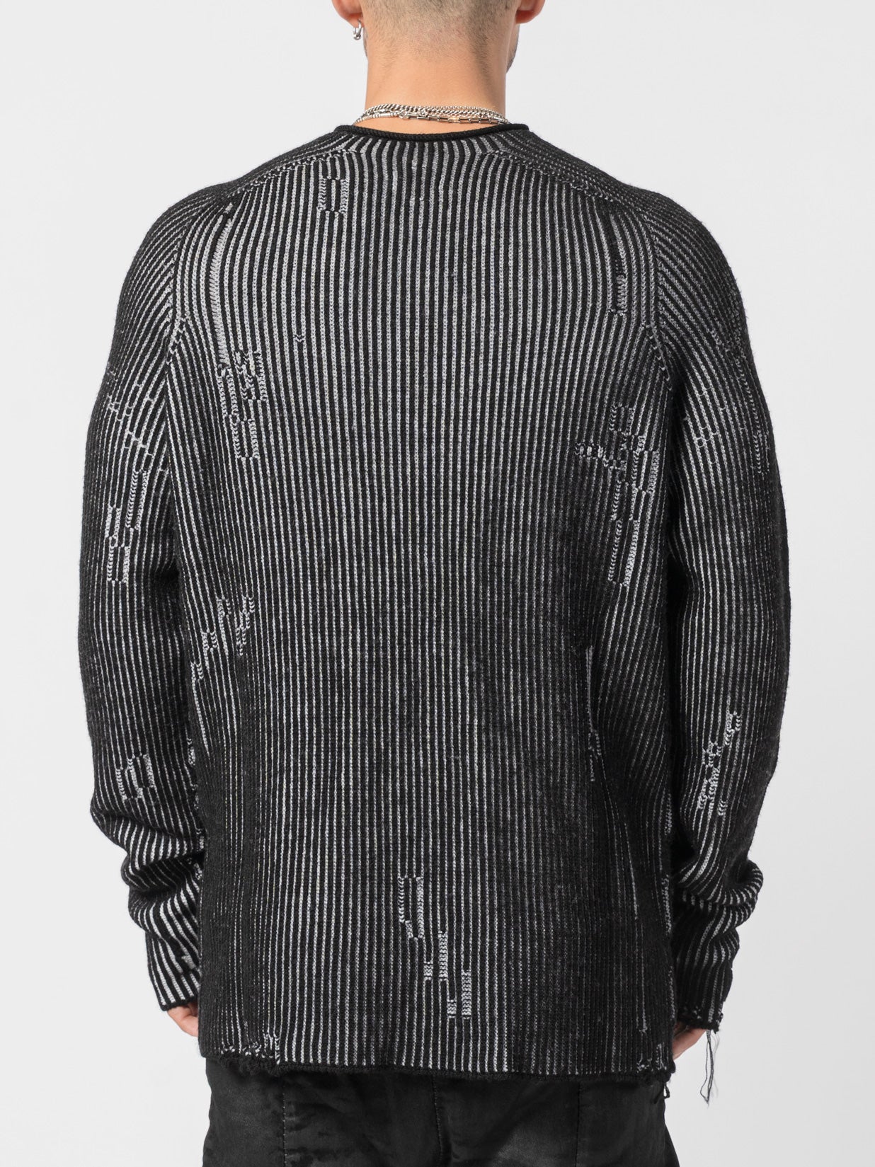 Heavy Wool Two-Tone Textured Knit