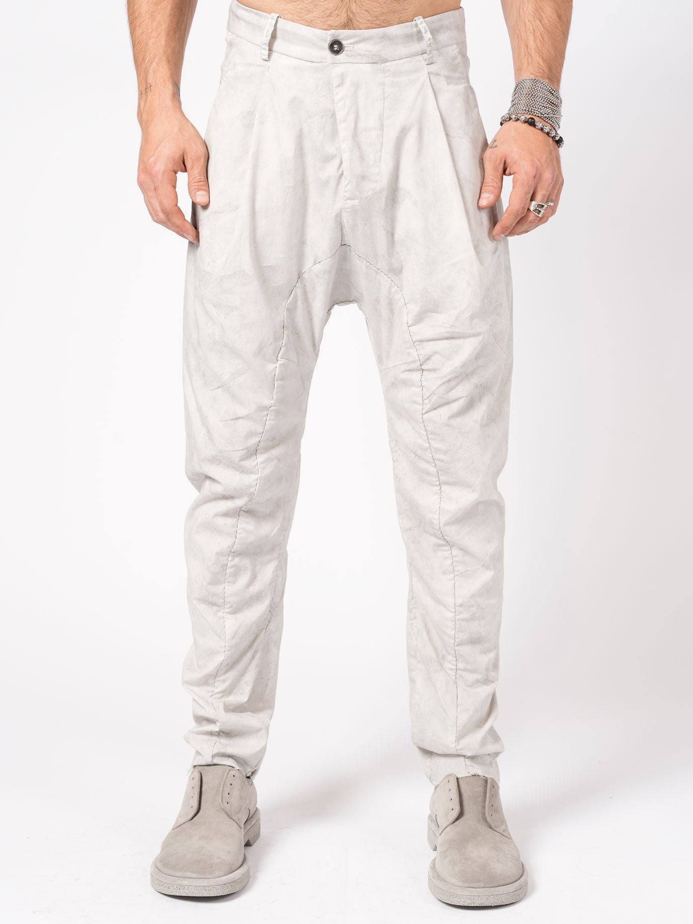 Overdyed Pleated Stretch Trousers - INN7