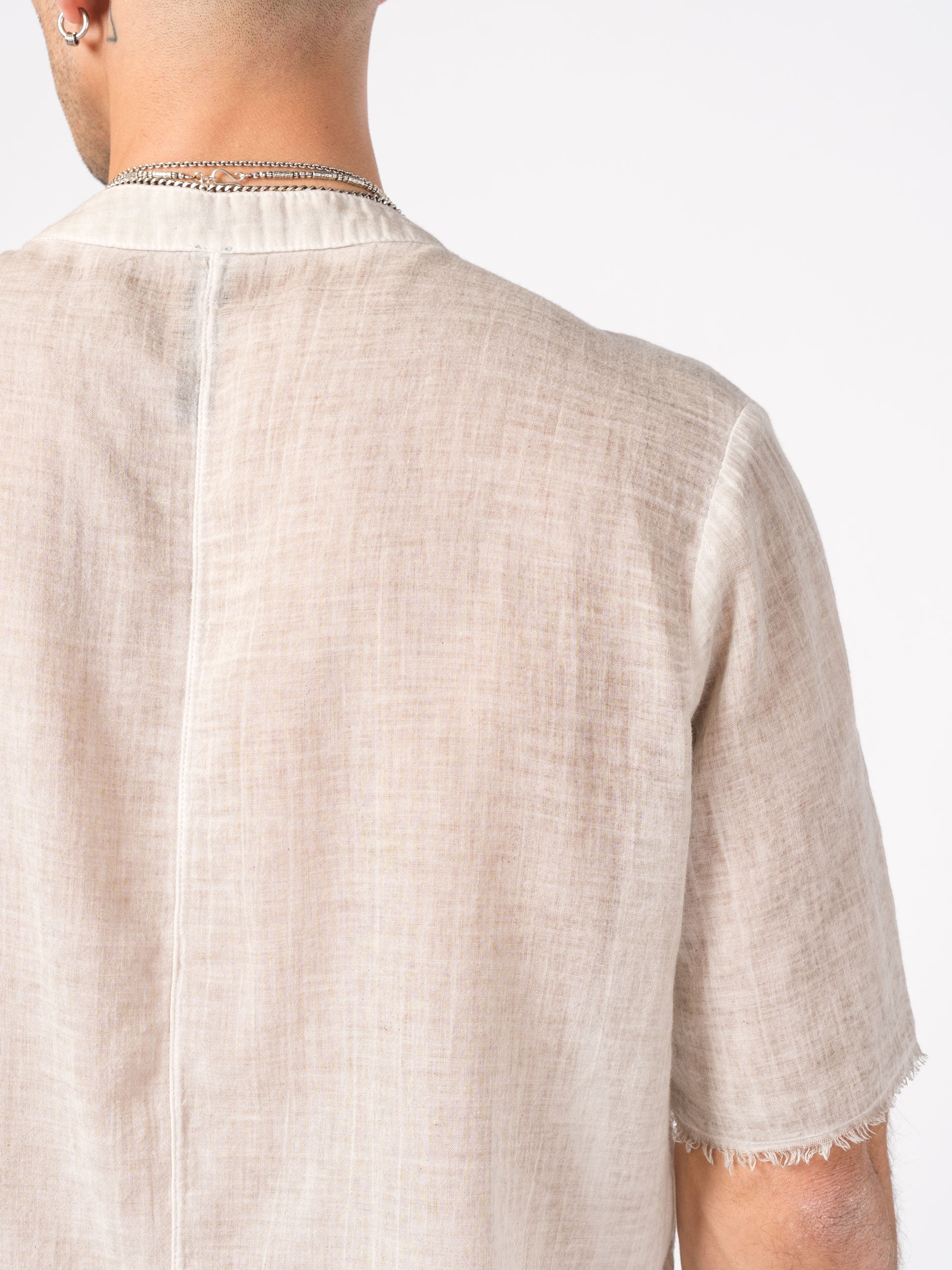 Sheer Cotton Short-Sleeve Shirt - INN7