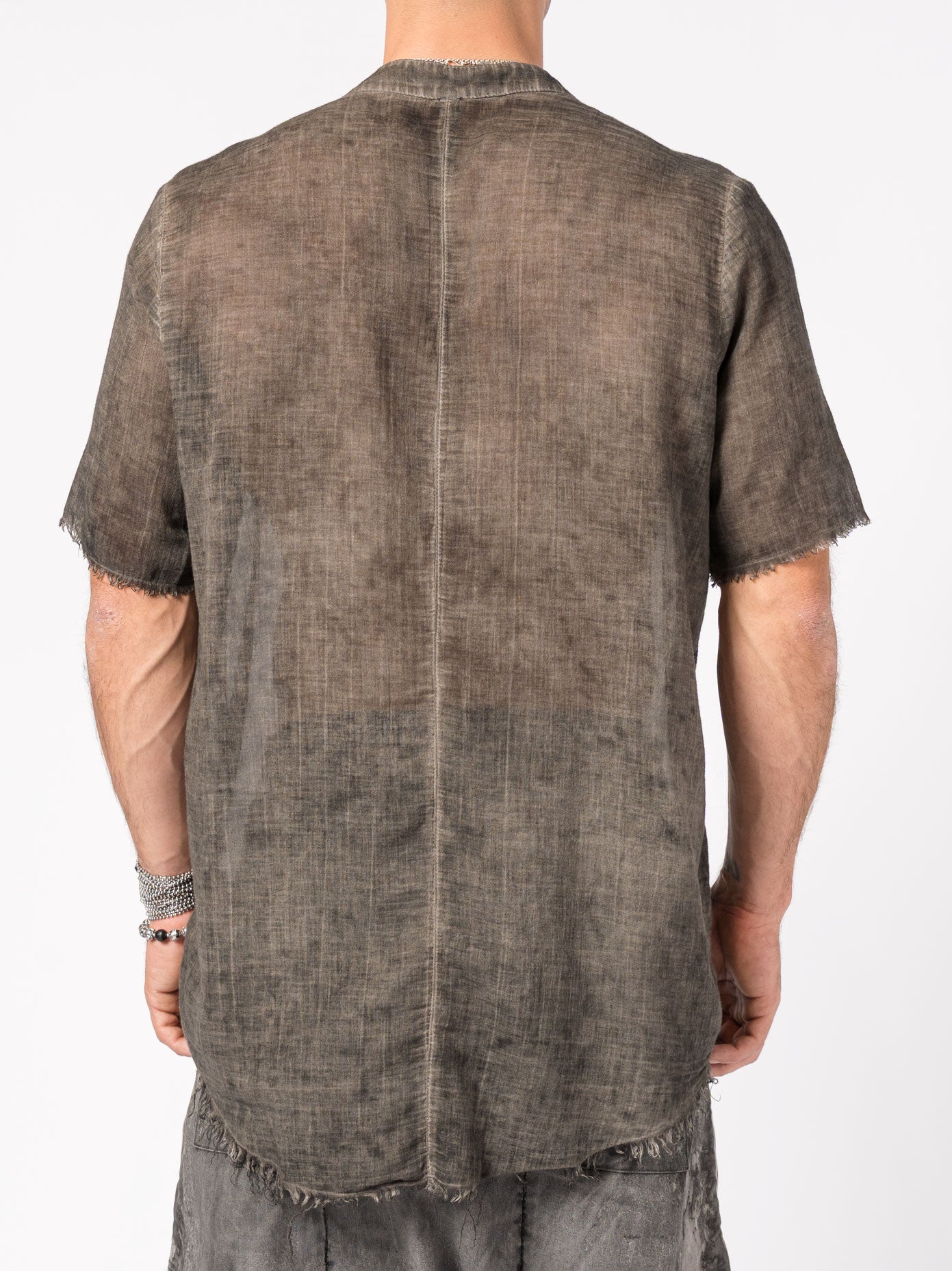 Sheer Cotton Short-Sleeve Shirt - INN7