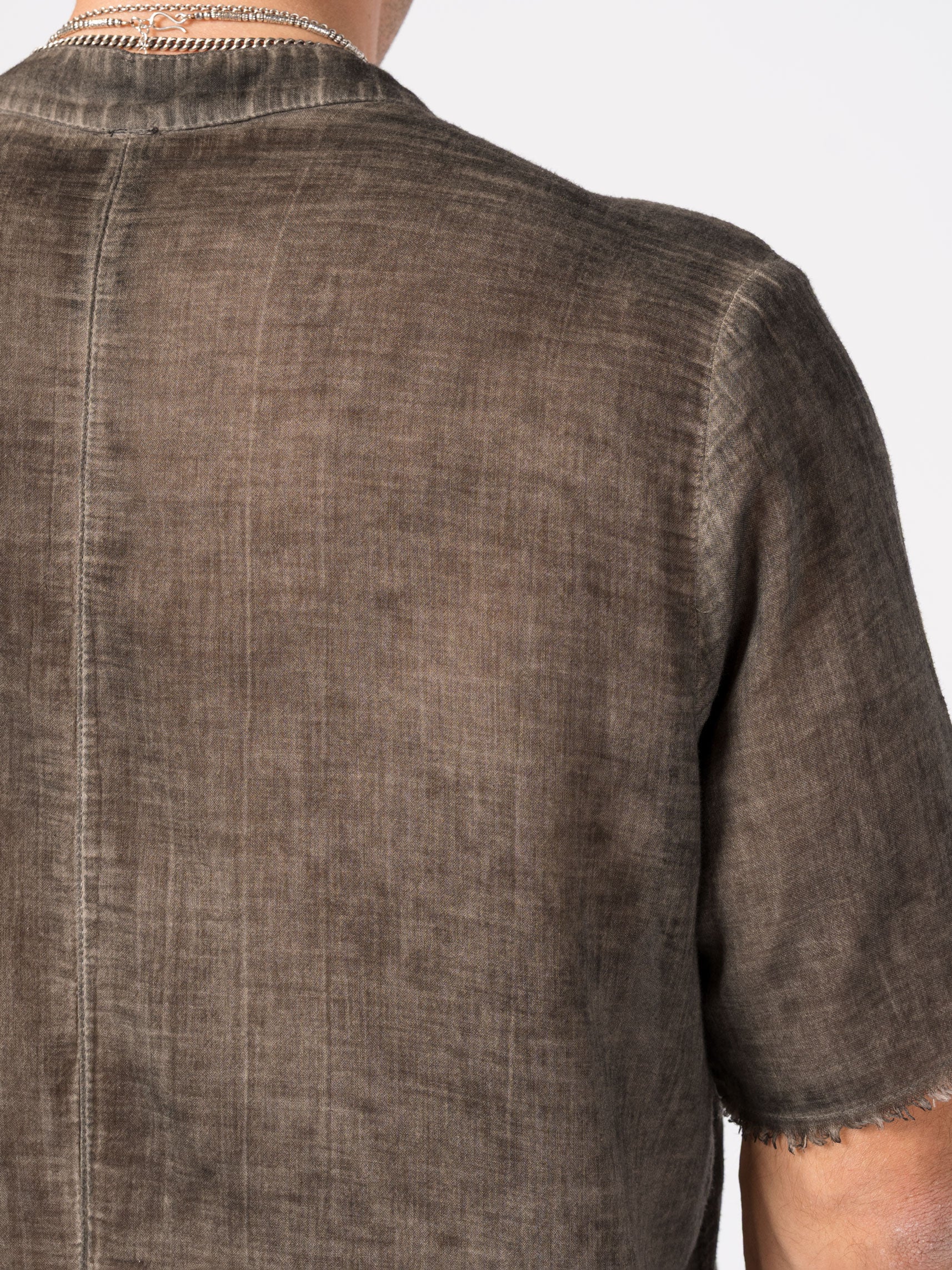 Sheer Cotton Short-Sleeve Shirt - INN7