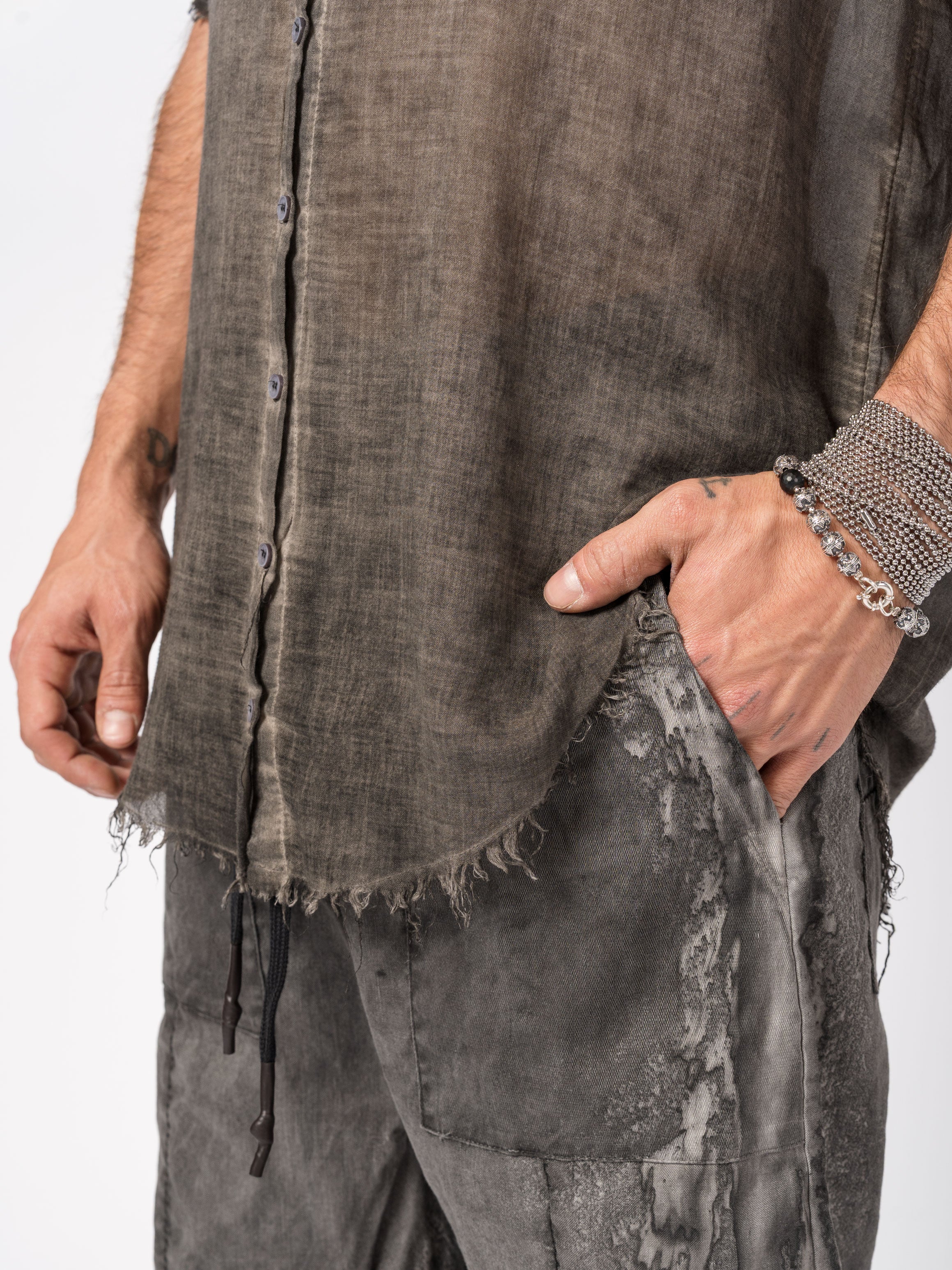 Sheer Cotton Short-Sleeve Shirt - INN7