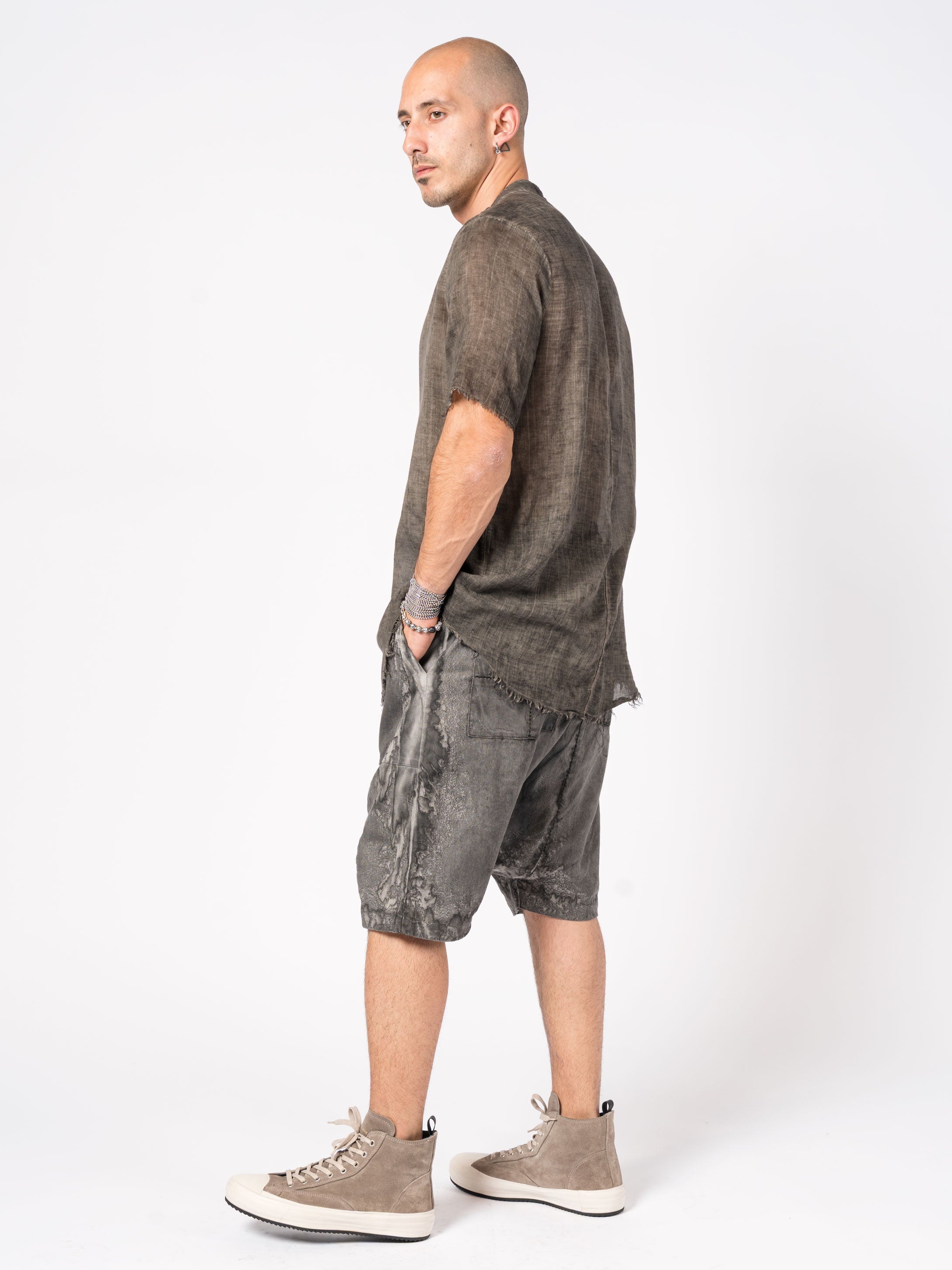 Sheer Cotton Short-Sleeve Shirt - INN7