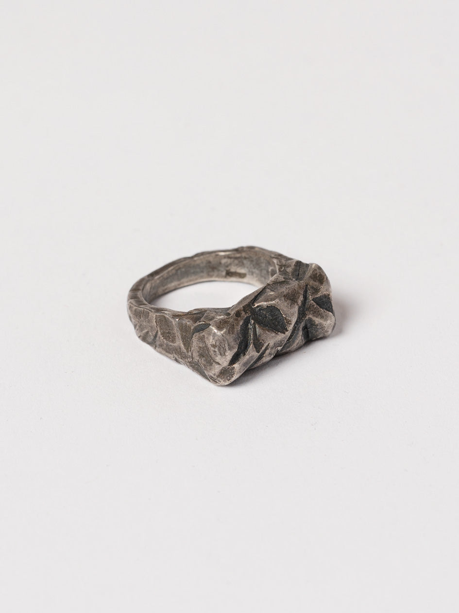 Angular Sculpted Silver Ring