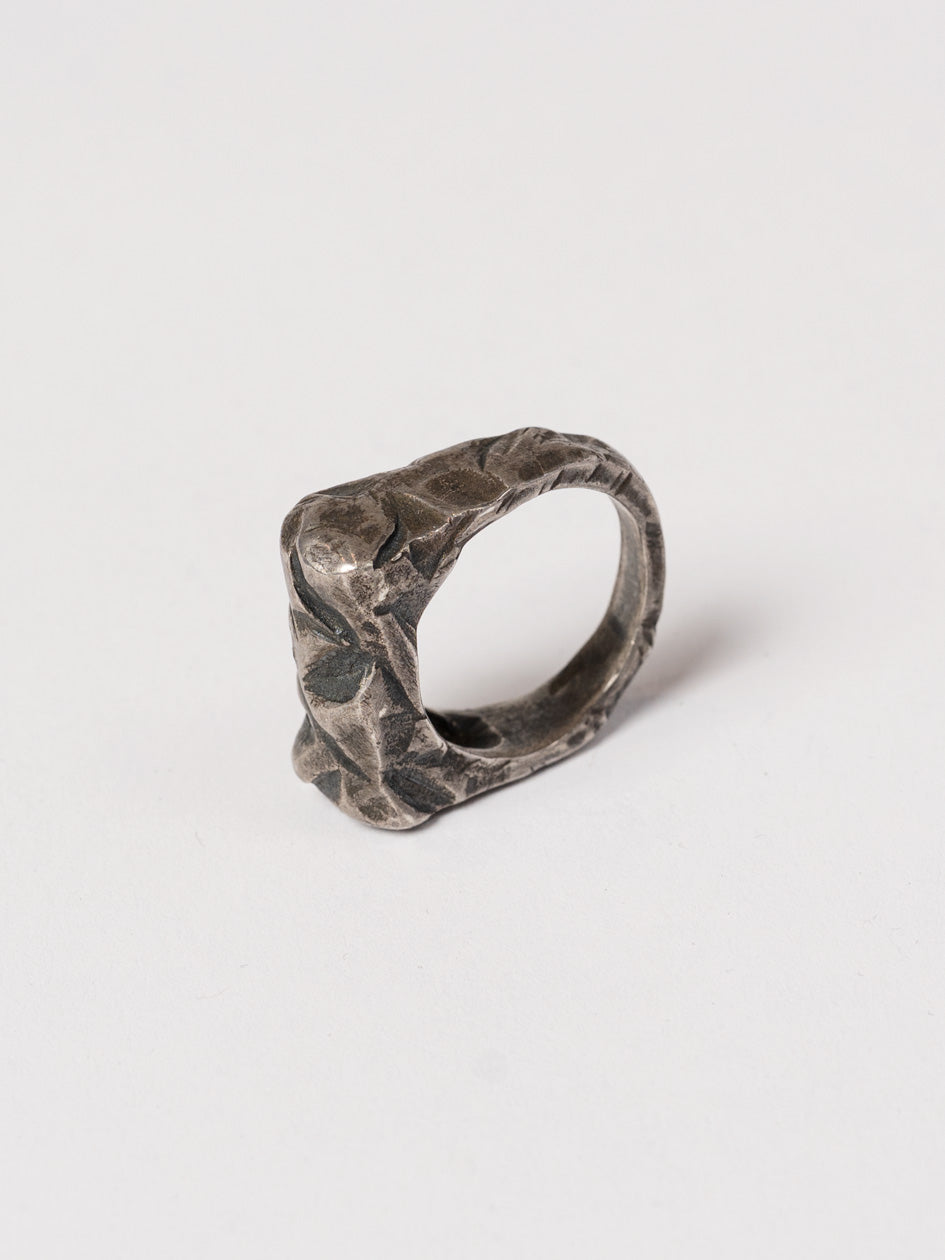Angular Sculpted Silver Ring