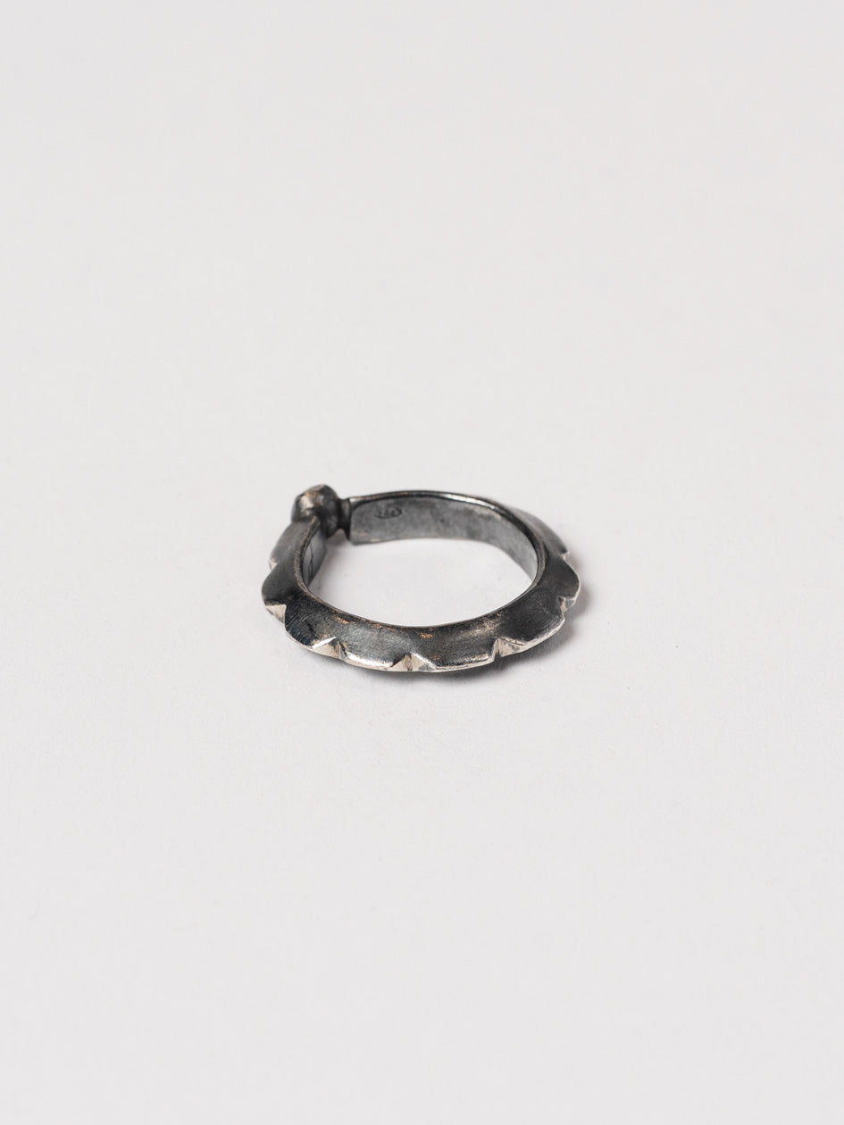 Silver Ring with Black Diamonds