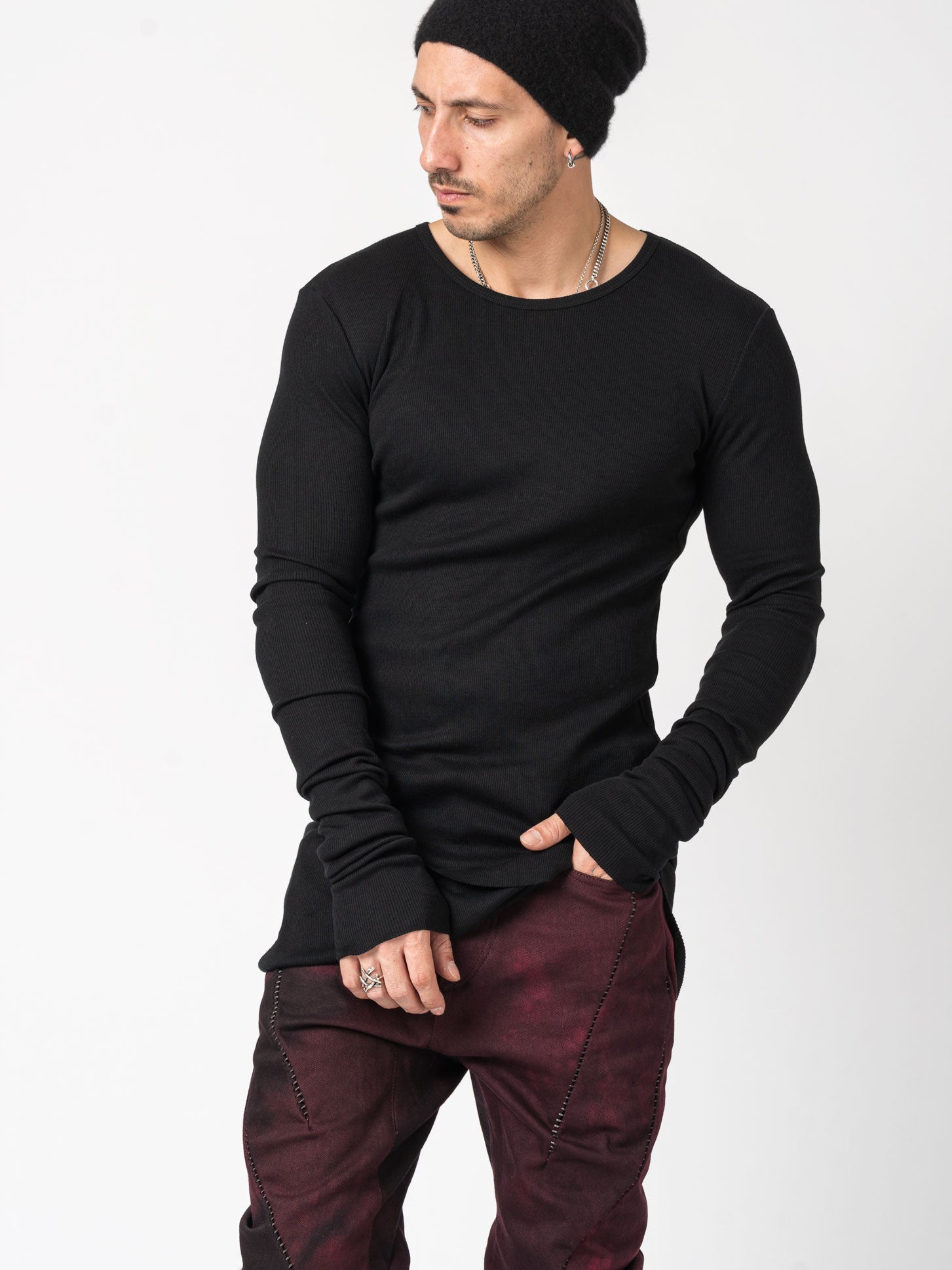 Rib Long Sleeve T-Shirt - INN7