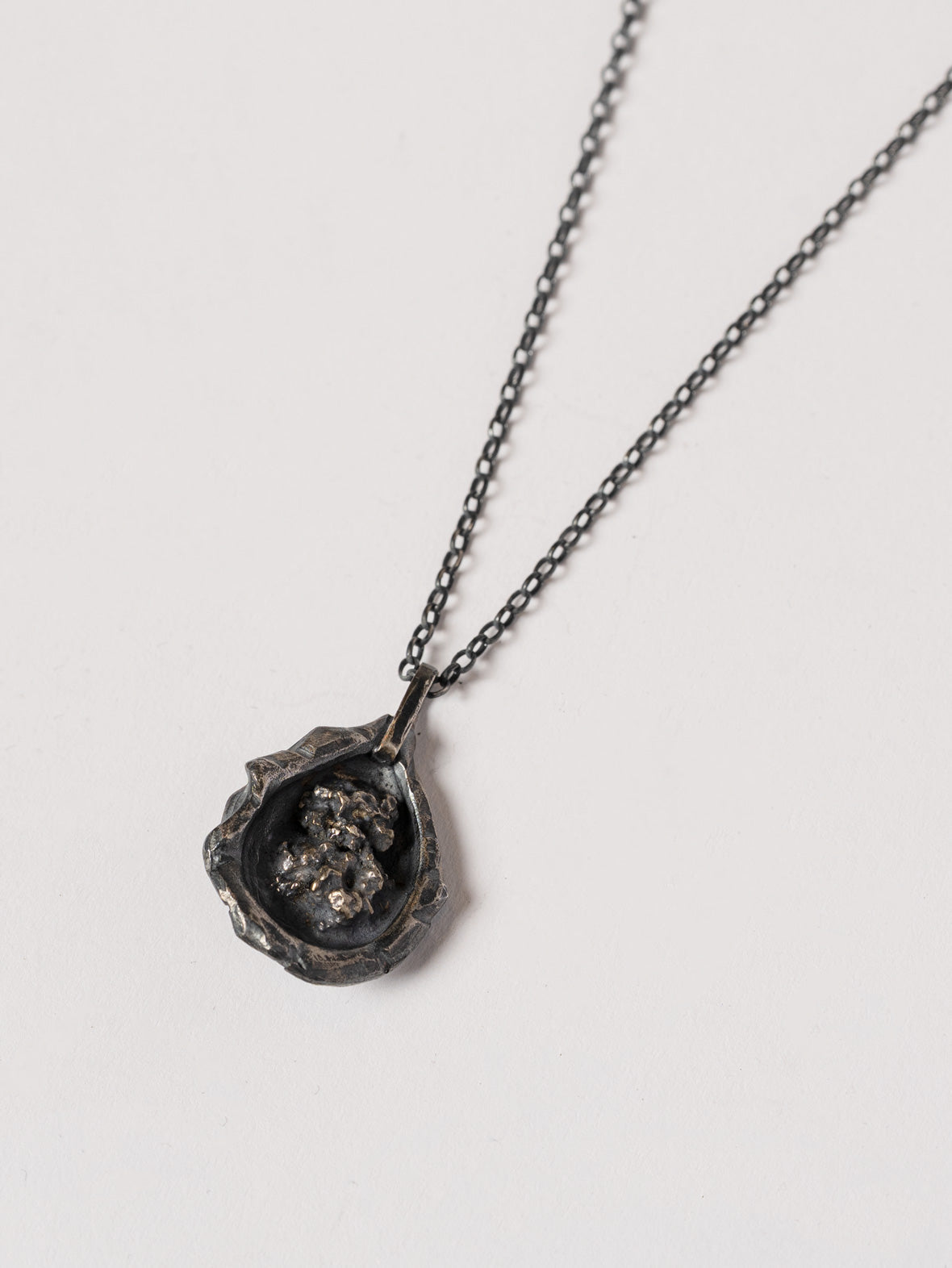 Organic Silver Pendant Necklace