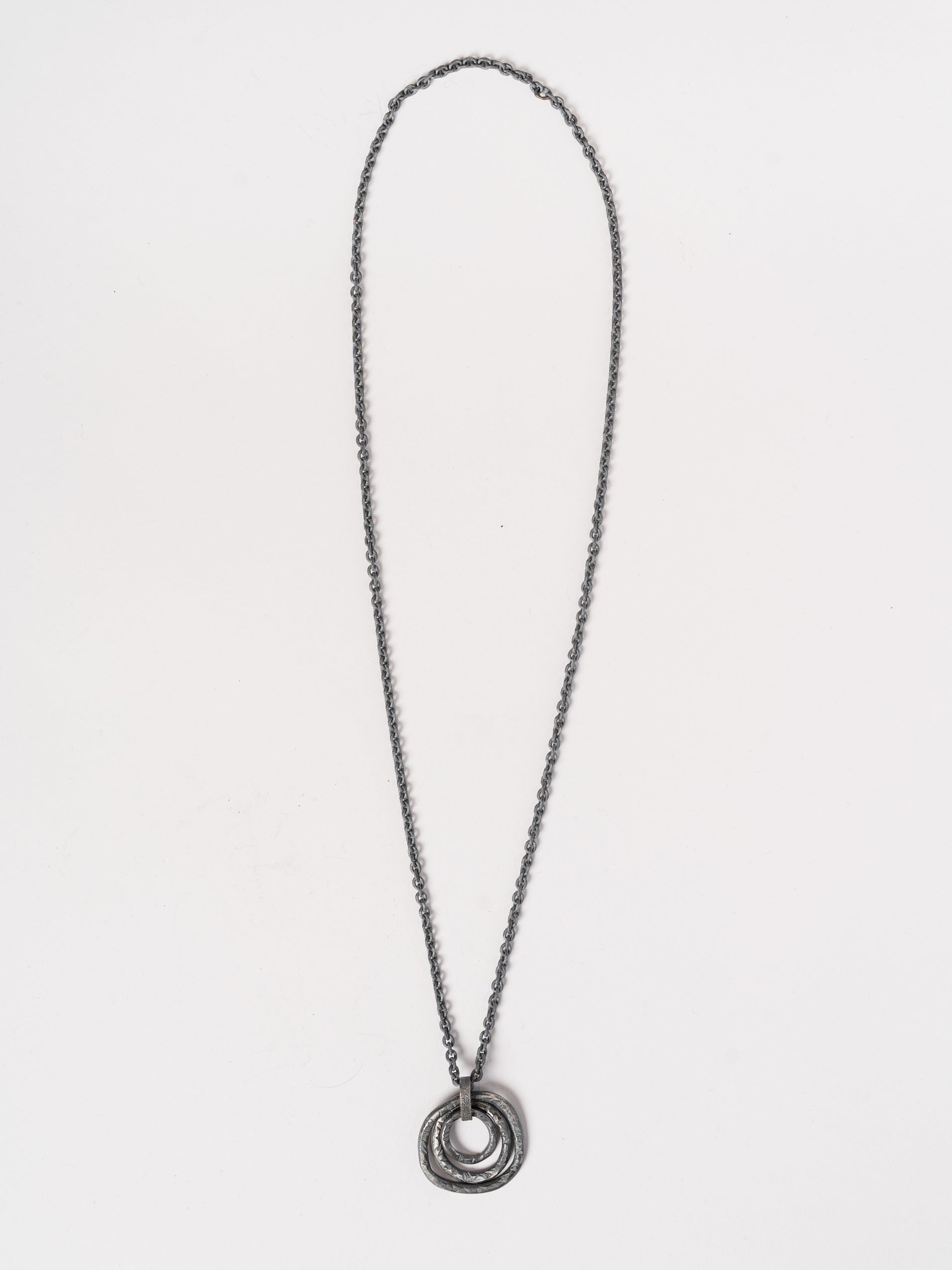 Layered Silver Pendant Necklace