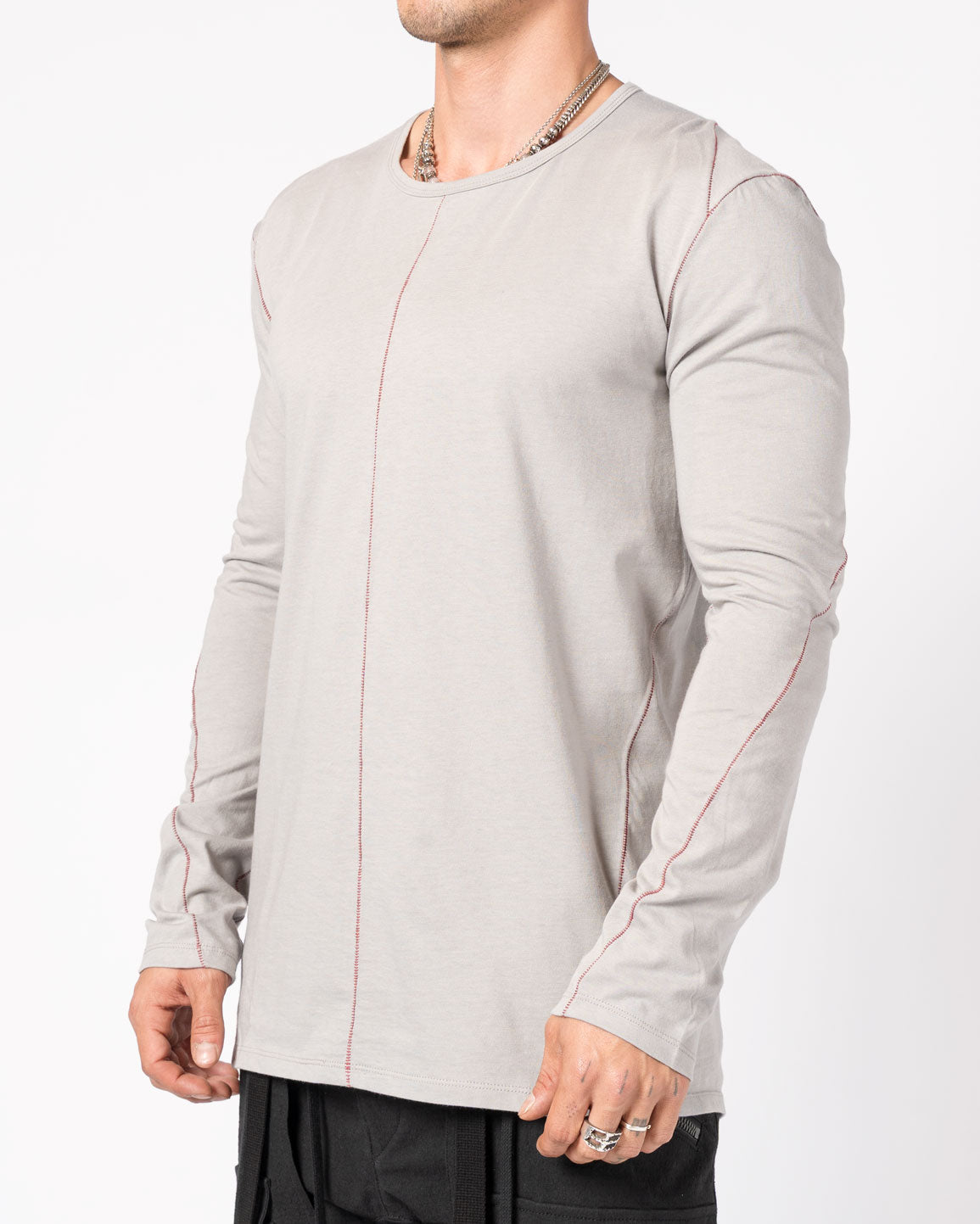 Long-Sleeve T-Shirt with Contrast Stitching - INN7