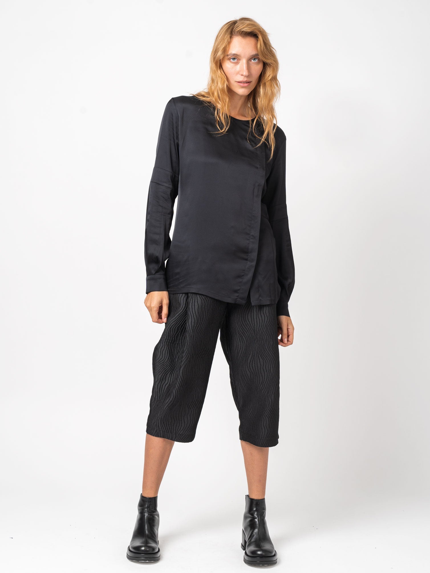 Satin Finish Long Sleeve Shirt - INN7