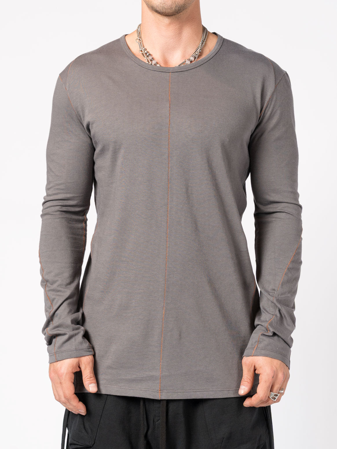Long-Sleeve T-Shirt with Contrast Stitching - INN7