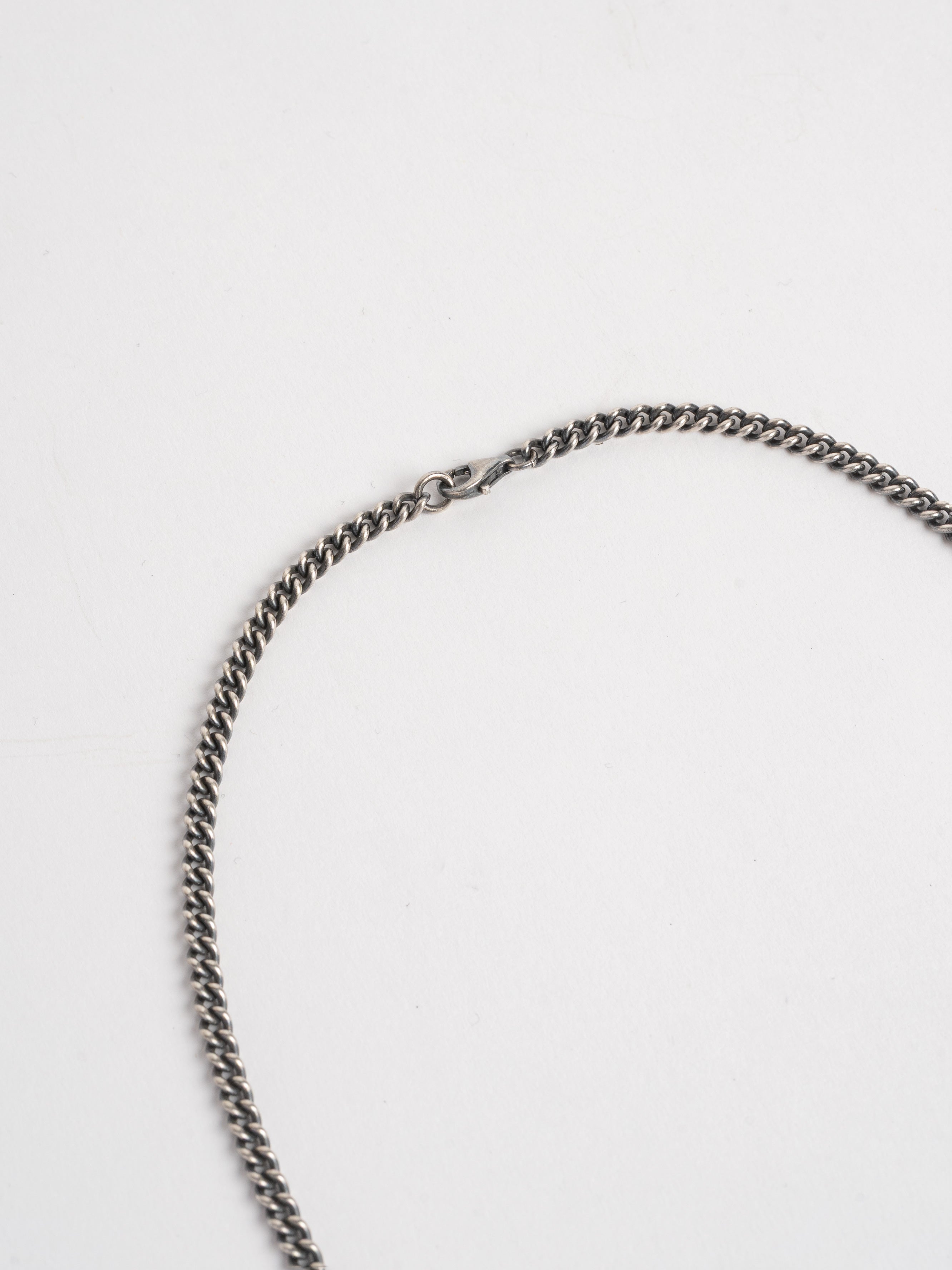 Geometric Silver Pendant Necklace