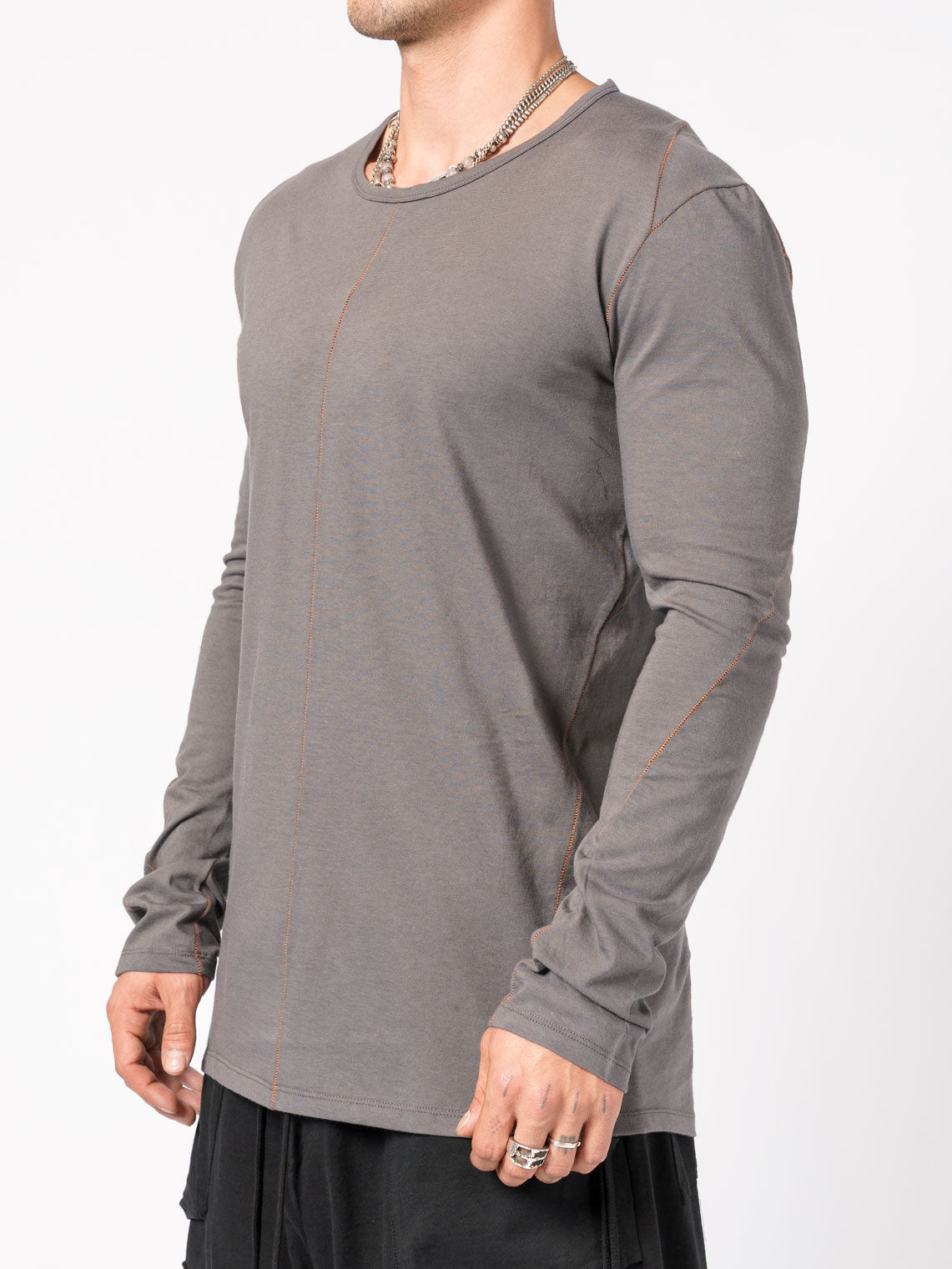 Long-Sleeve T-Shirt with Contrast Stitching - INN7