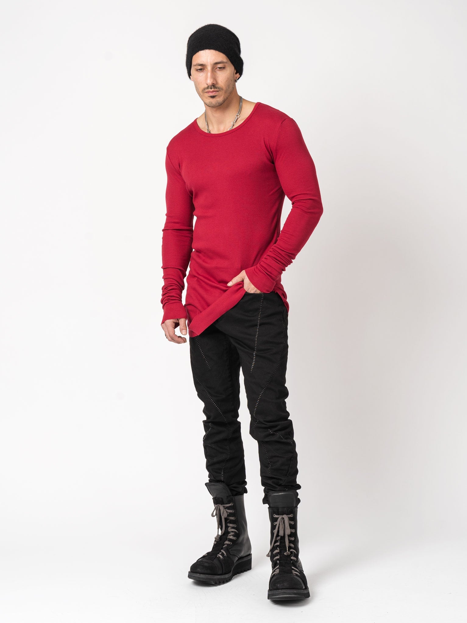 Rib Long Sleeve T-Shirt - INN7