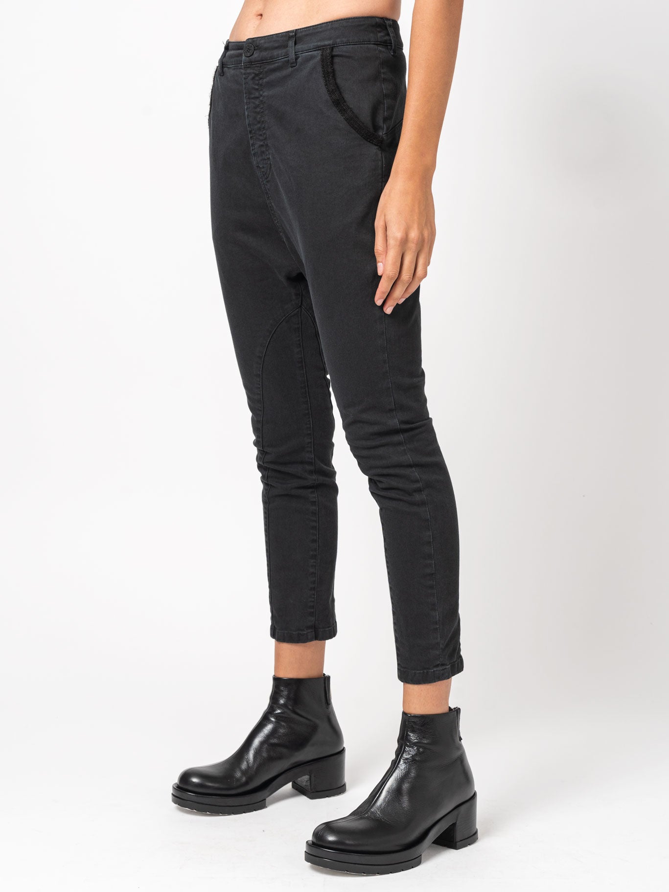 Skinny Old Black Pants - INN7