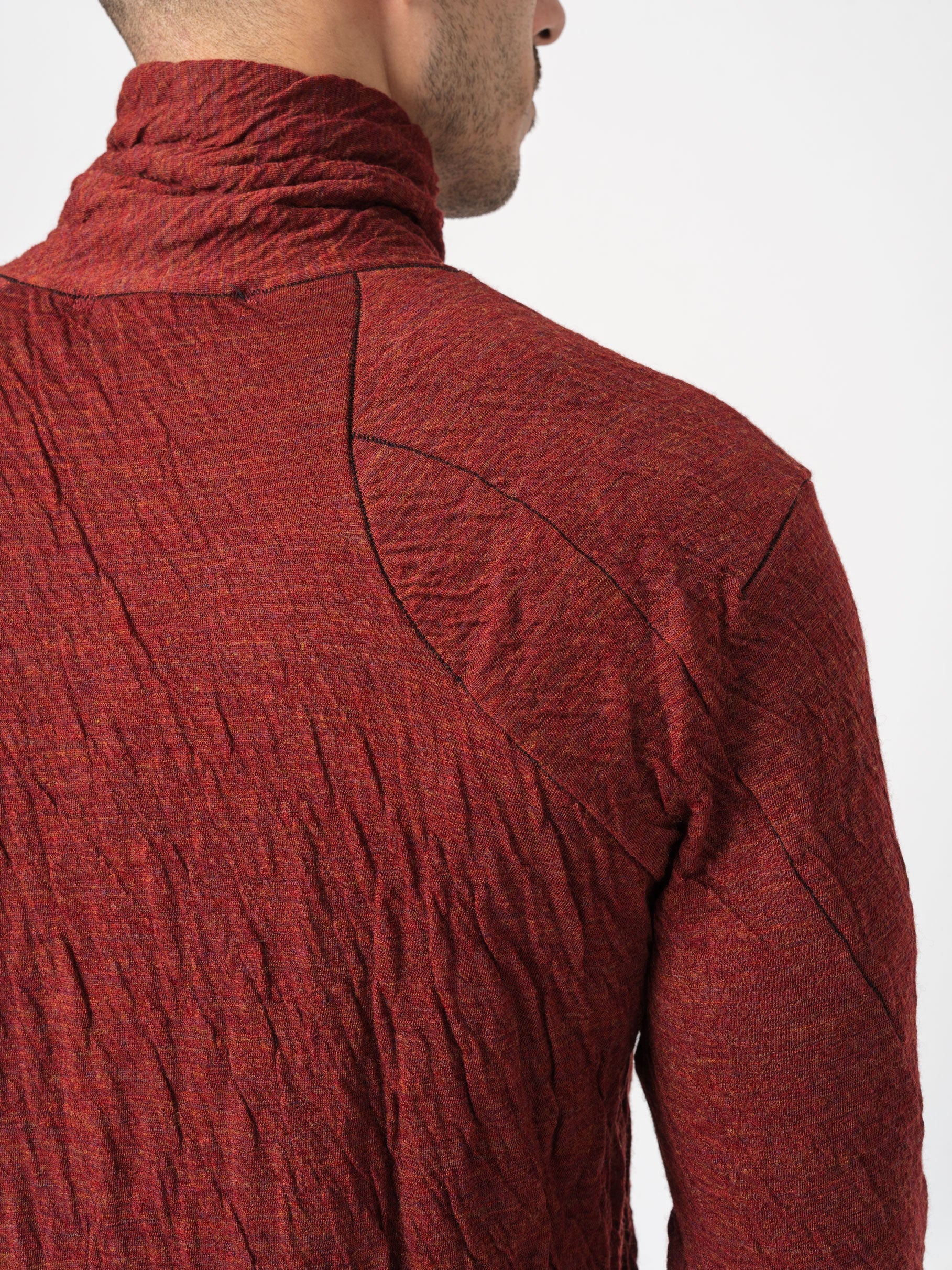 Double-Faced High-Neck Long Sleeve T-Shirt - INN7